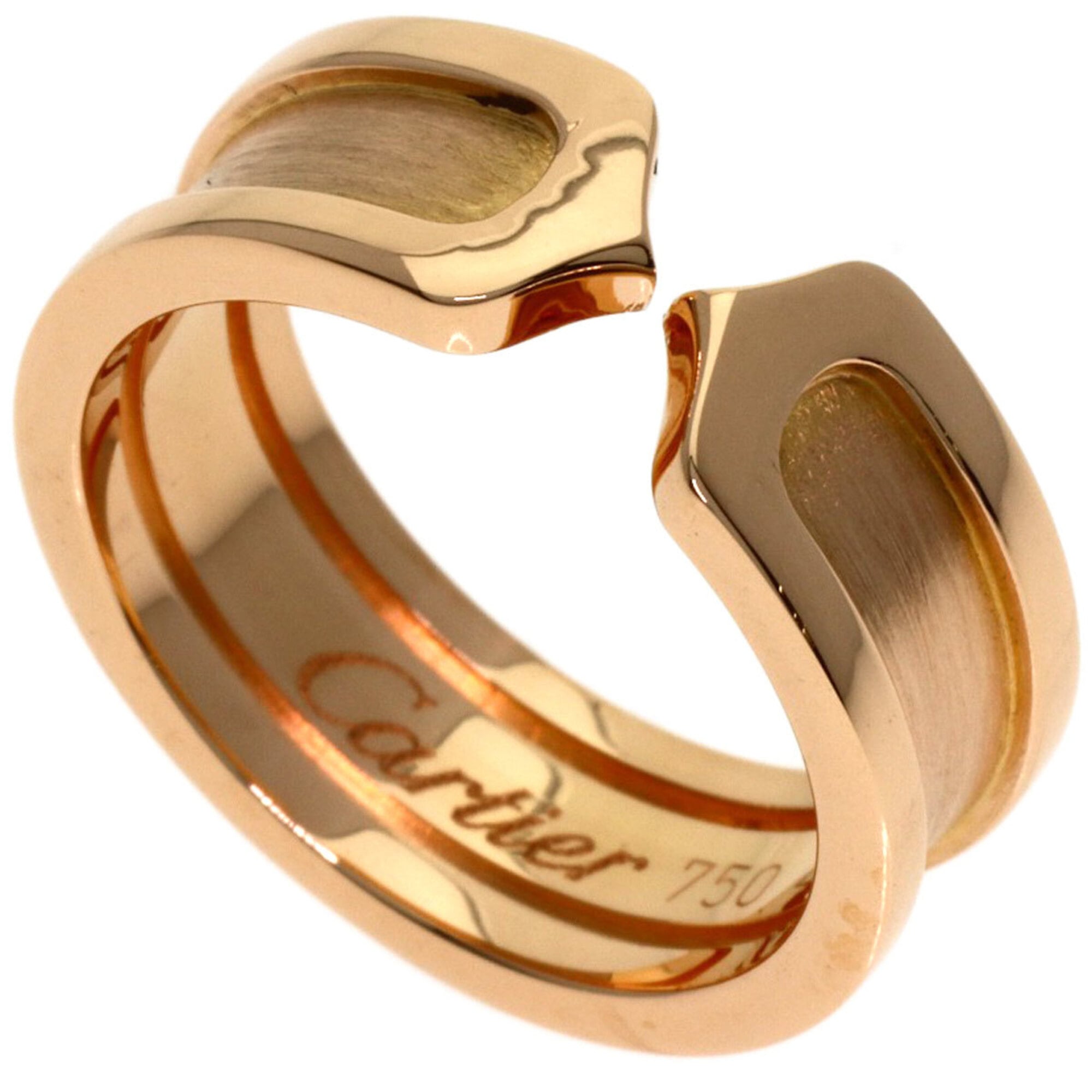 Cartier C2 Ring SM #49 Ring, 18K Pink Gold, Women\'s, CARTIER