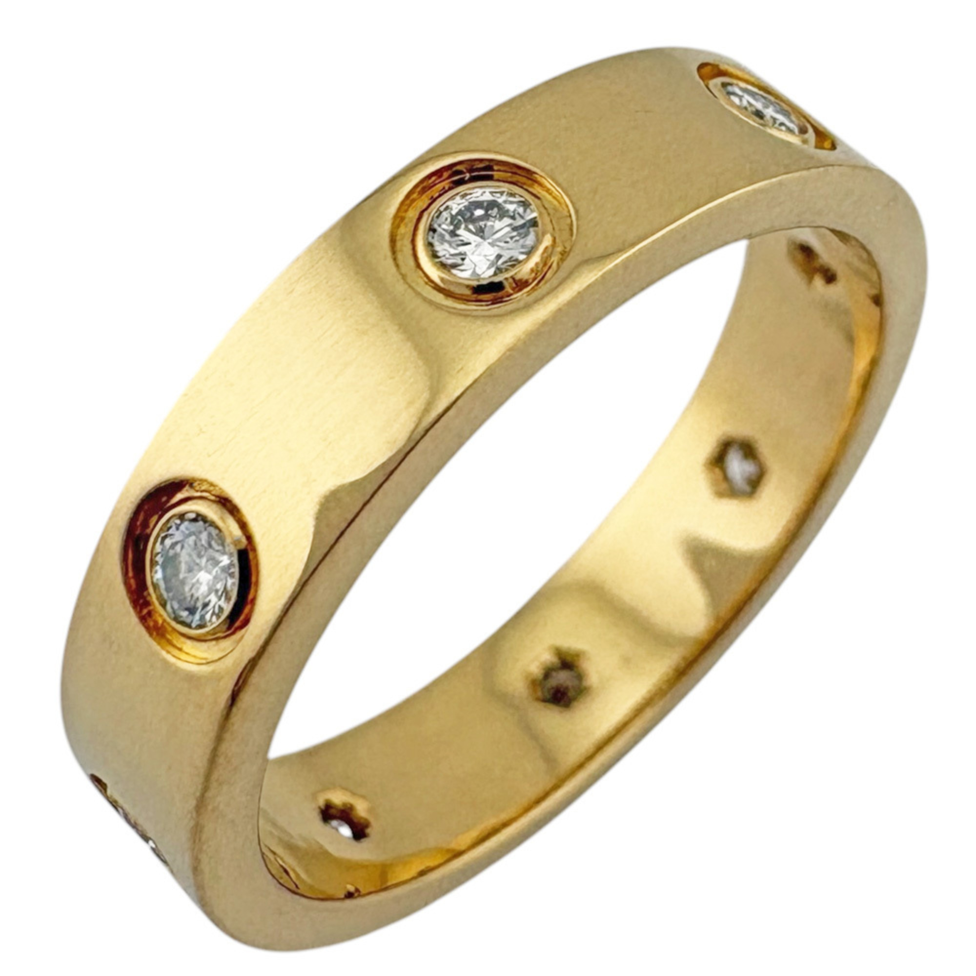 Cartier Mini Love Full Diamond Ring, 18K Yellow Gold, Diamond, Women\'s CARTIER