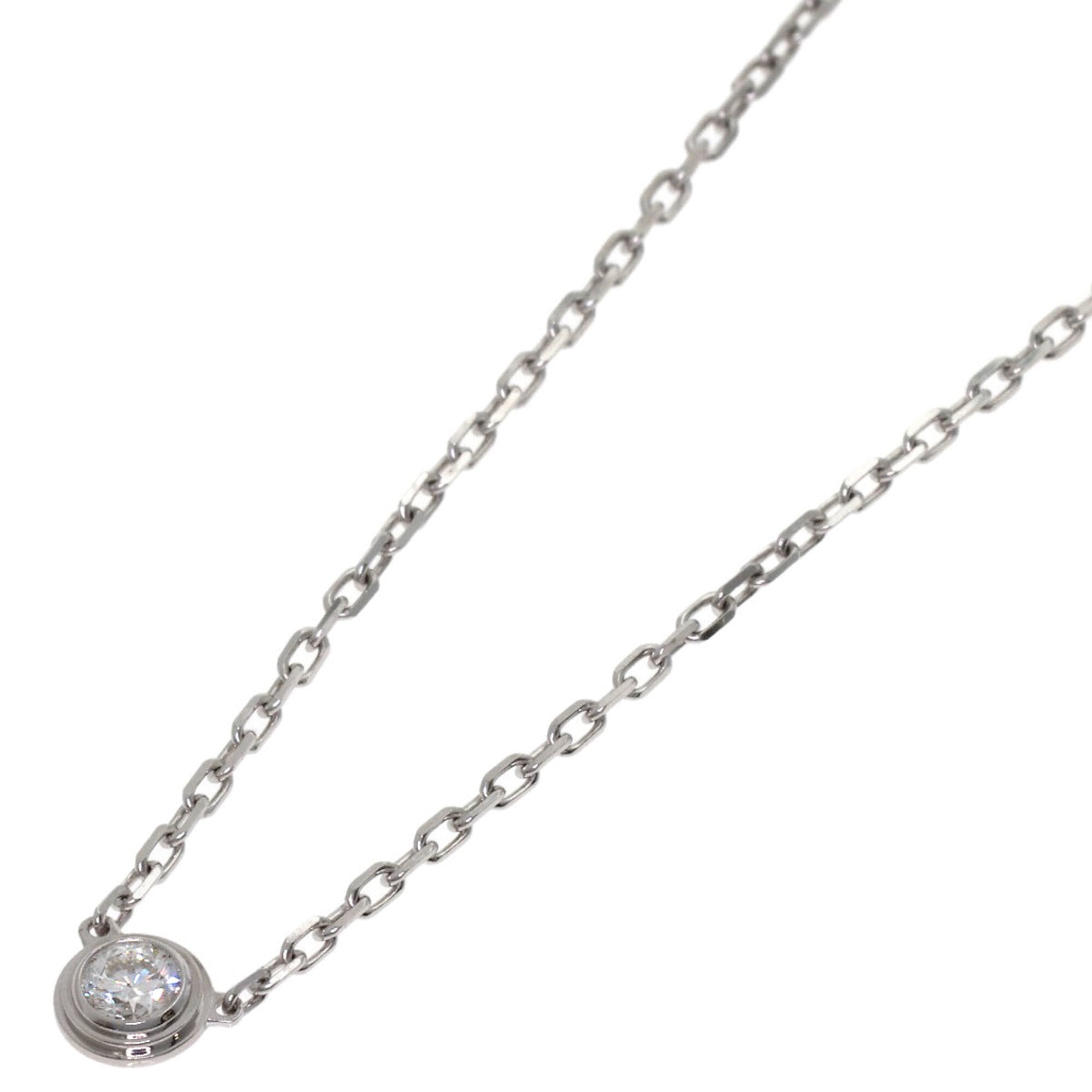 Cartier Damour Diamants LŽgers SM Diamond Necklace 18K White Gold Women\'s CARTIER