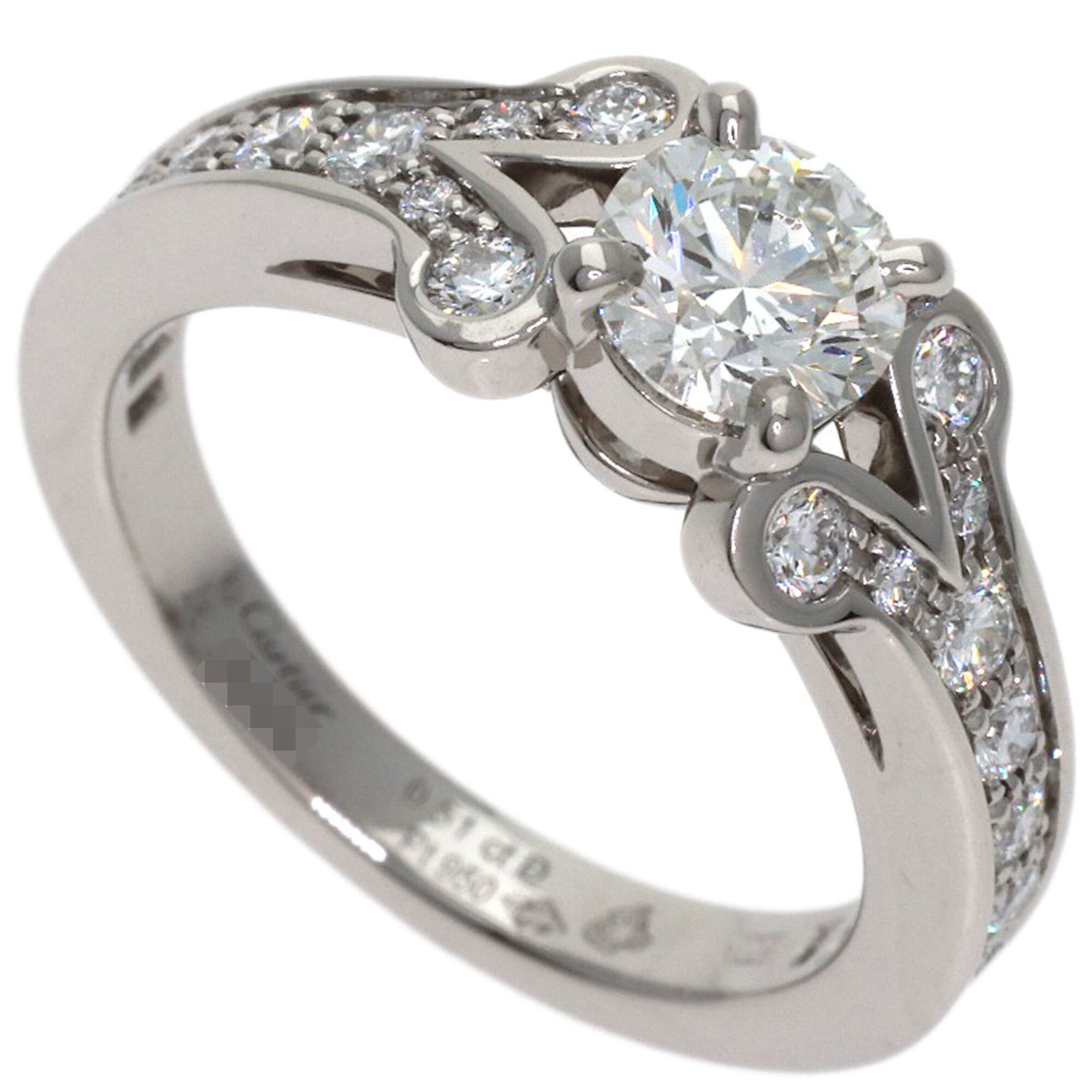 Cartier Ballerina Diamond Ring #46, Platinum PT950, Women\'s, CARTIER