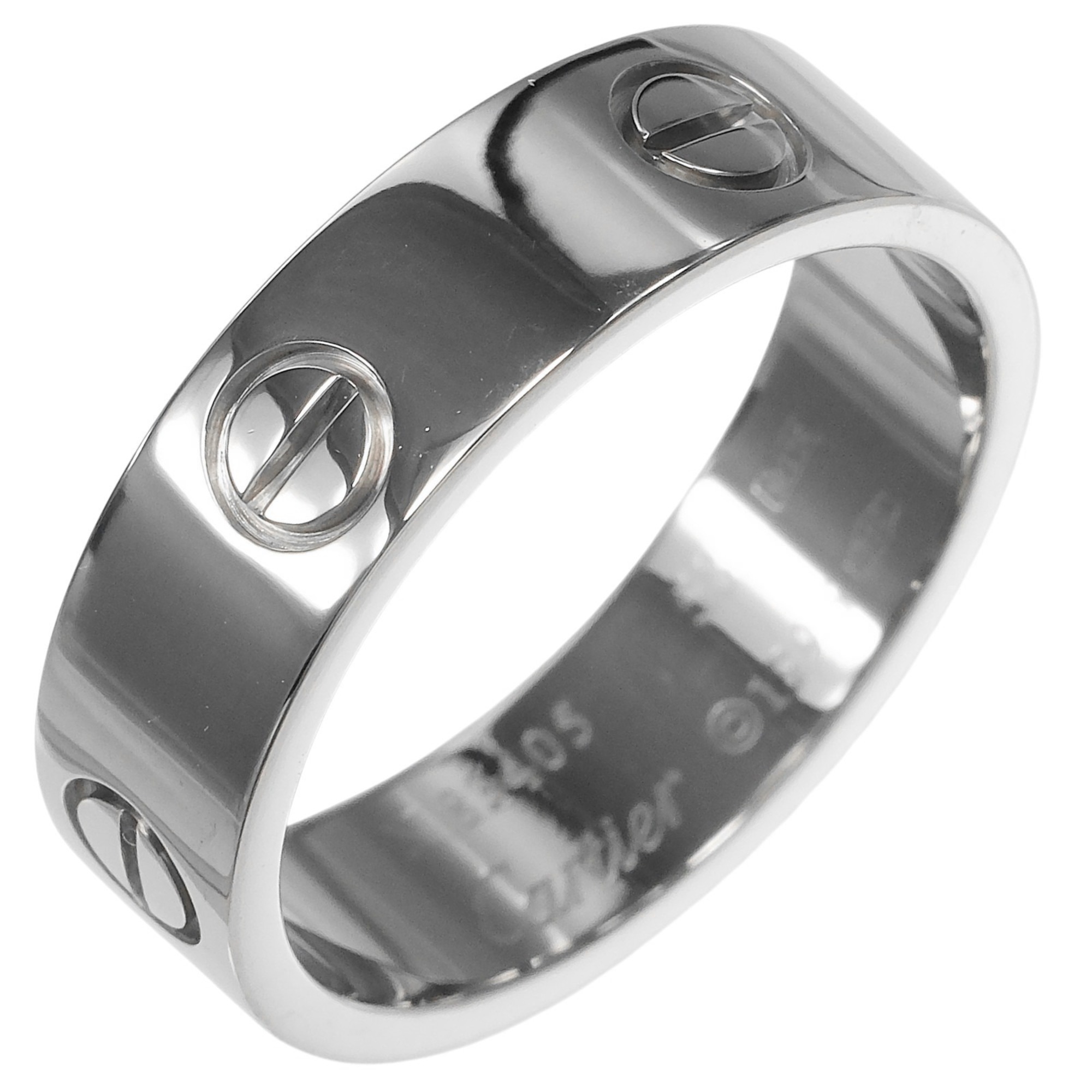 Cartier Love Classic Ring, Size 17, 18K White Gold, Approx. 8.67g
