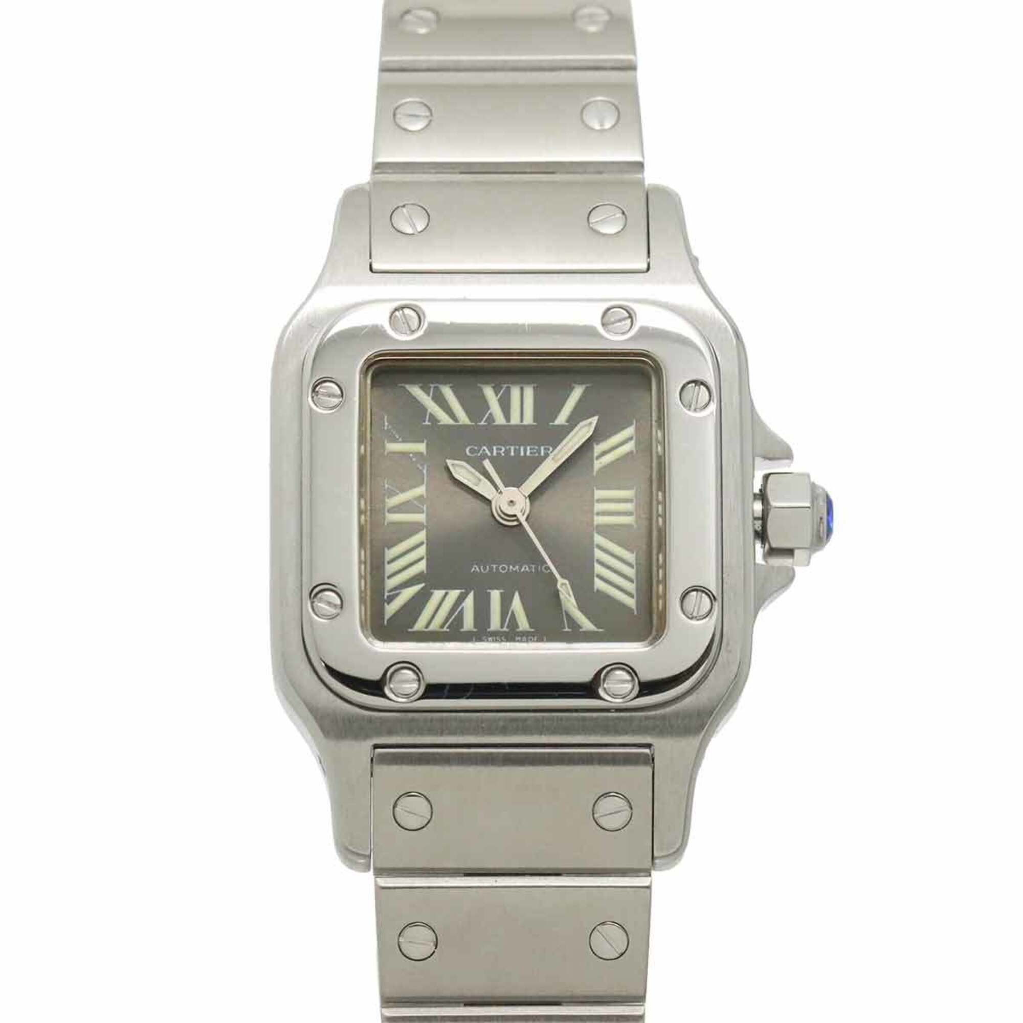 Cartier Santos Galbee SM W20066D6 Women\'s Watch Asia Limited Edition Gray Automatic