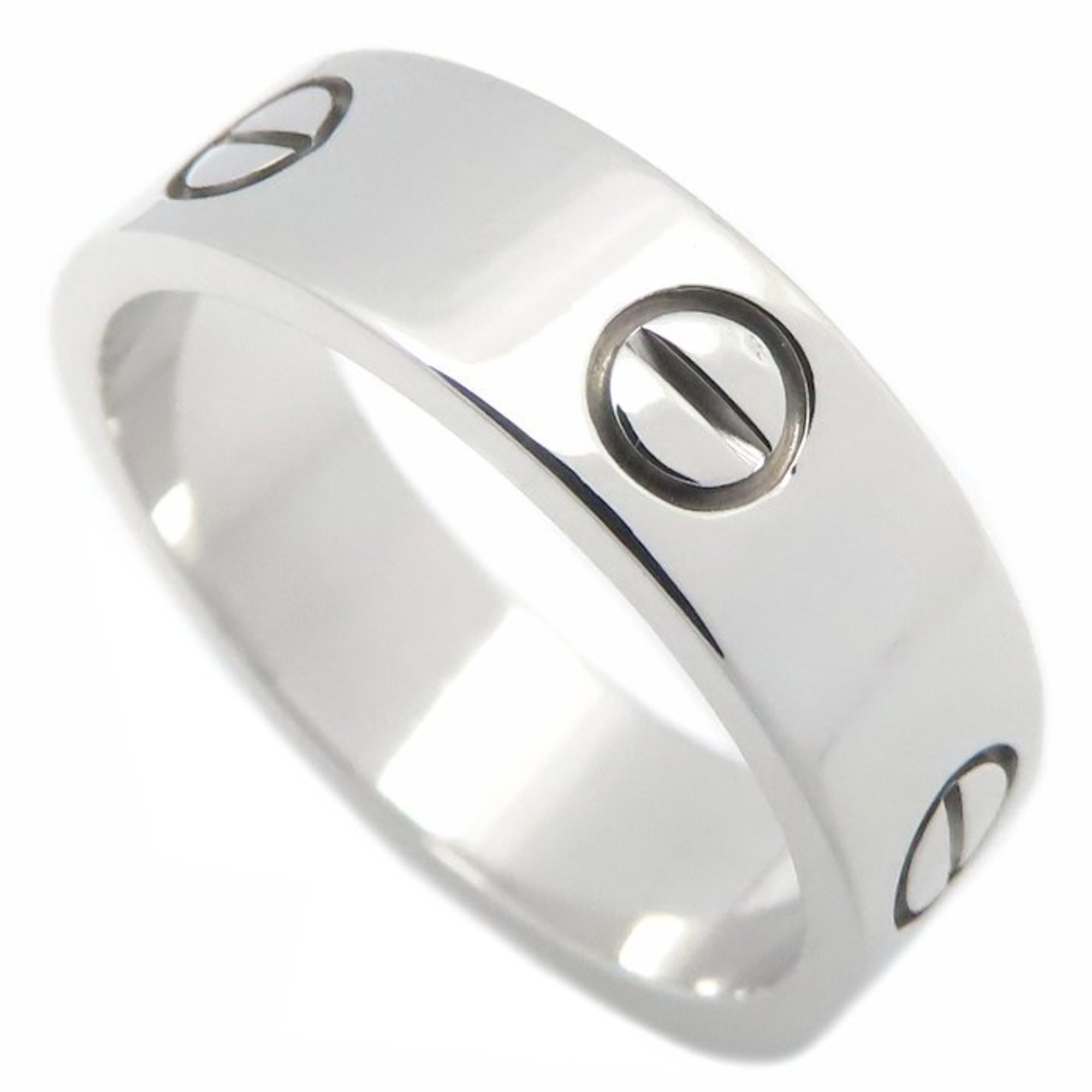 CARTIER Love Ring, size #59, 18K White Gold, Men\'s, B4084700 295230