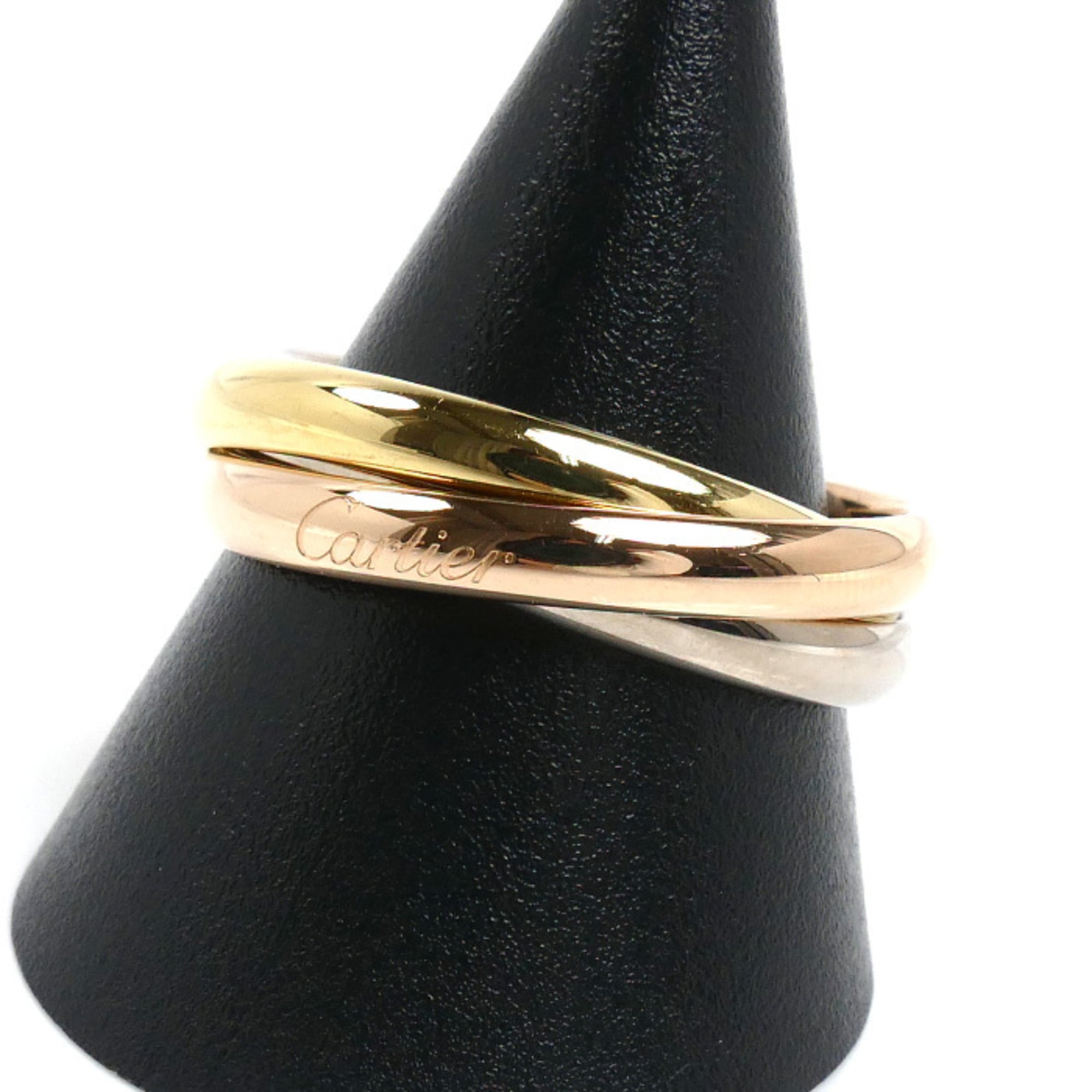 CARTIER Cartier 18K Yellow Gold Pink White Trinity Ring B4234264 64 11.7g Men\'s