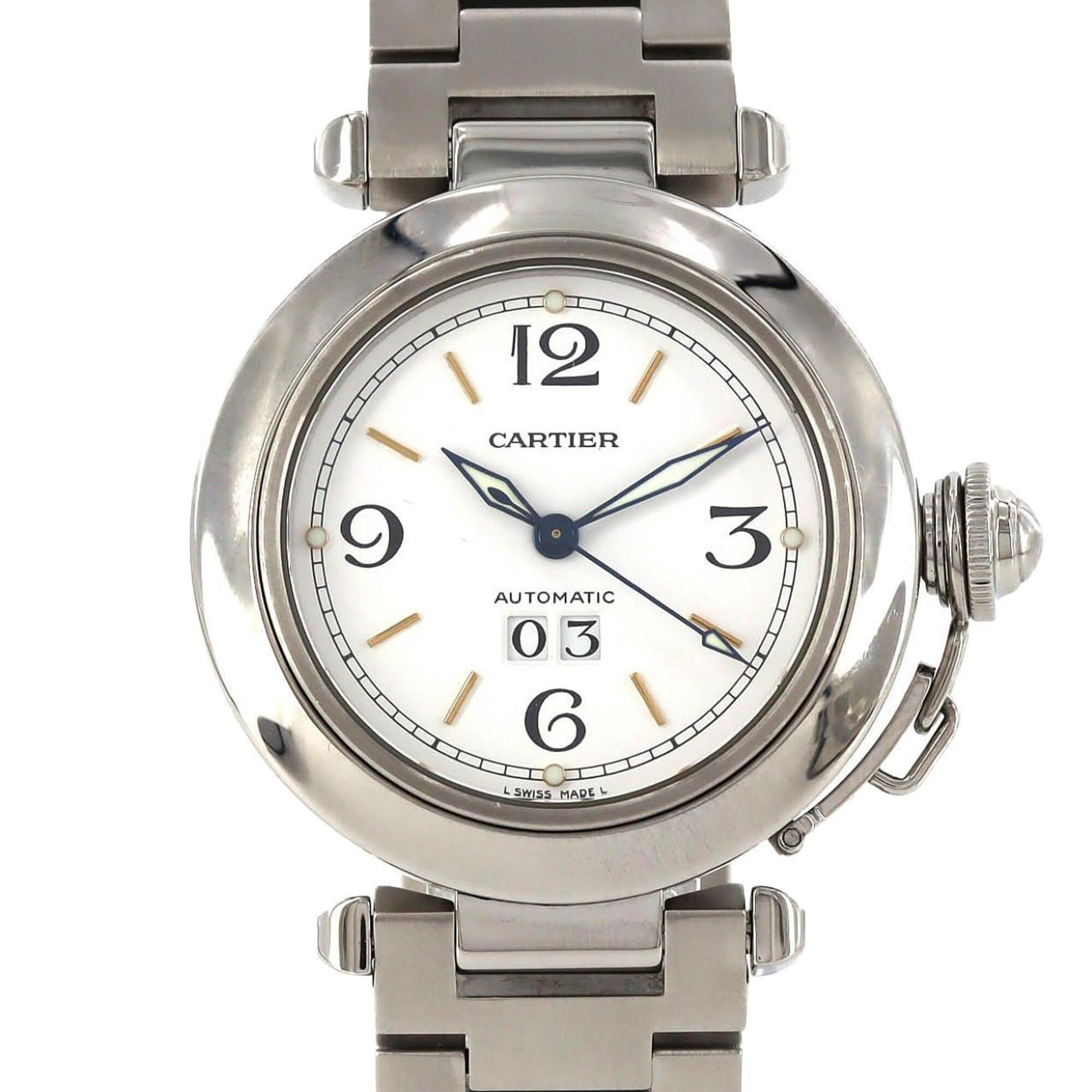 Cartier Pasha C Grande Date W31044M7 Stainless Steel Automatic Watch