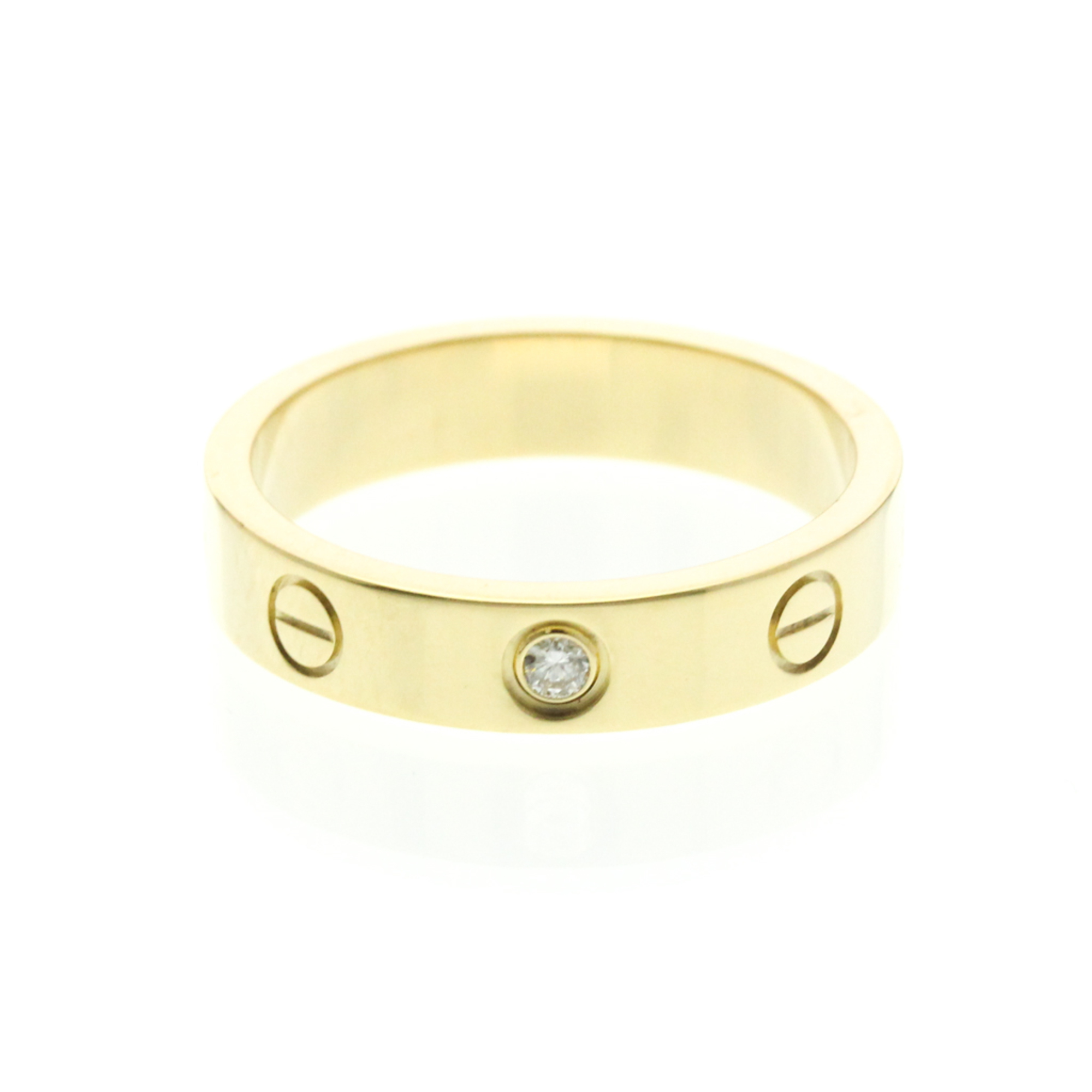 Cartier Mini Love Ring With 1 Diamond Yellow Gold (18K) Fashion Diamond Band Ring Gold