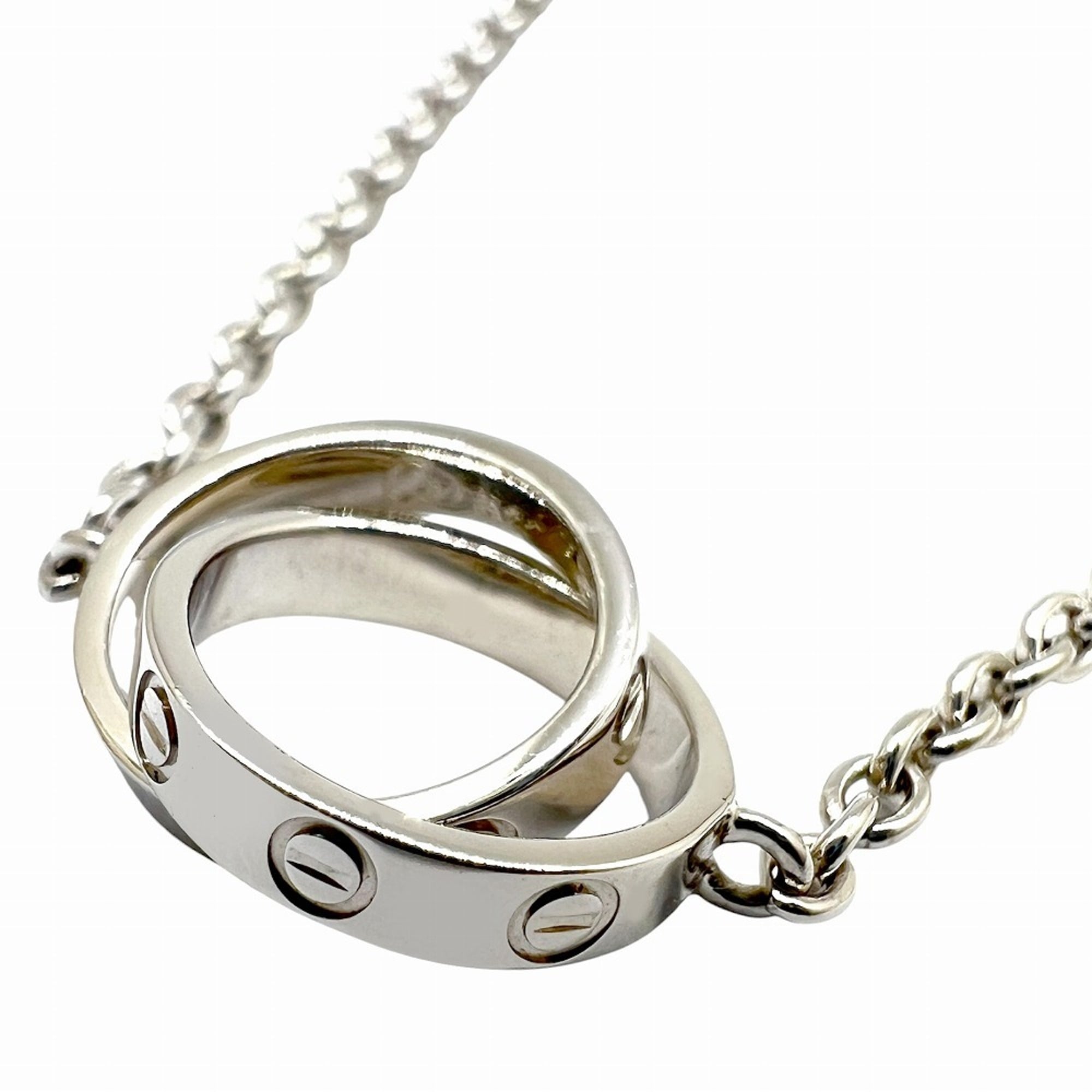 Cartier Baby Love Circle Collection Necklace, 18K White Gold, 7.5g, Women\'s