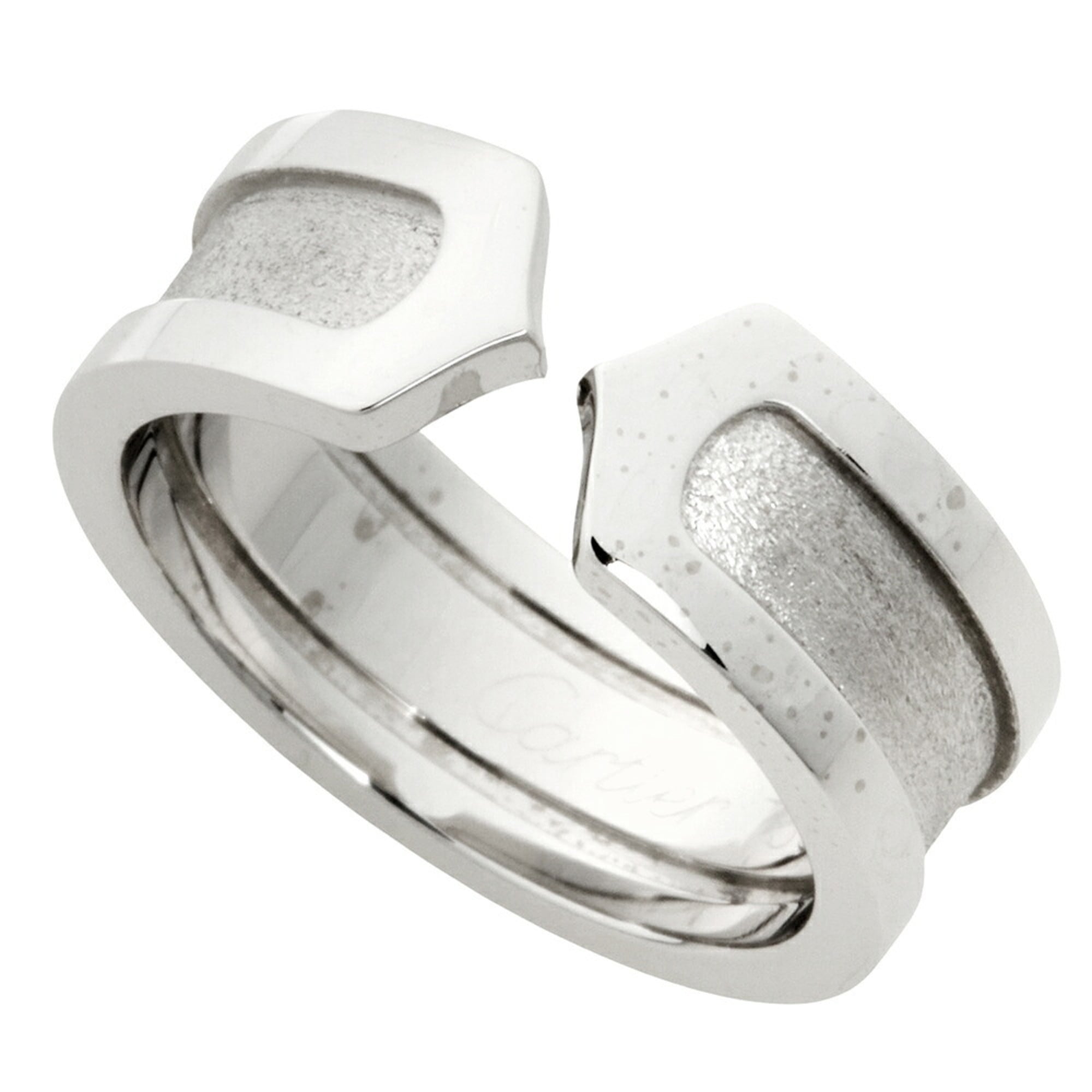 Cartier C2 Ring, 7.4g, 18K White Gold, Size #49 (approx. US size 9)