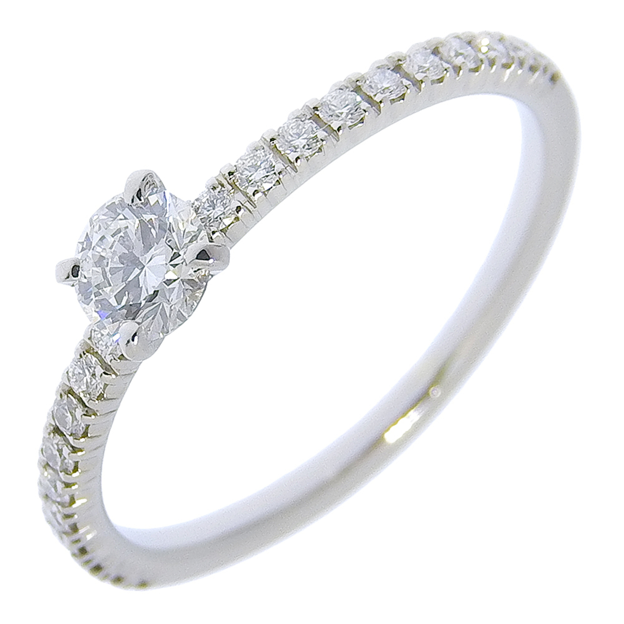 Cartier Ettenseldou Ring, Size 6, N4744247, Pt950 Platinum x Diamond 0.18g, Approx. 1.5g, Women\'s.