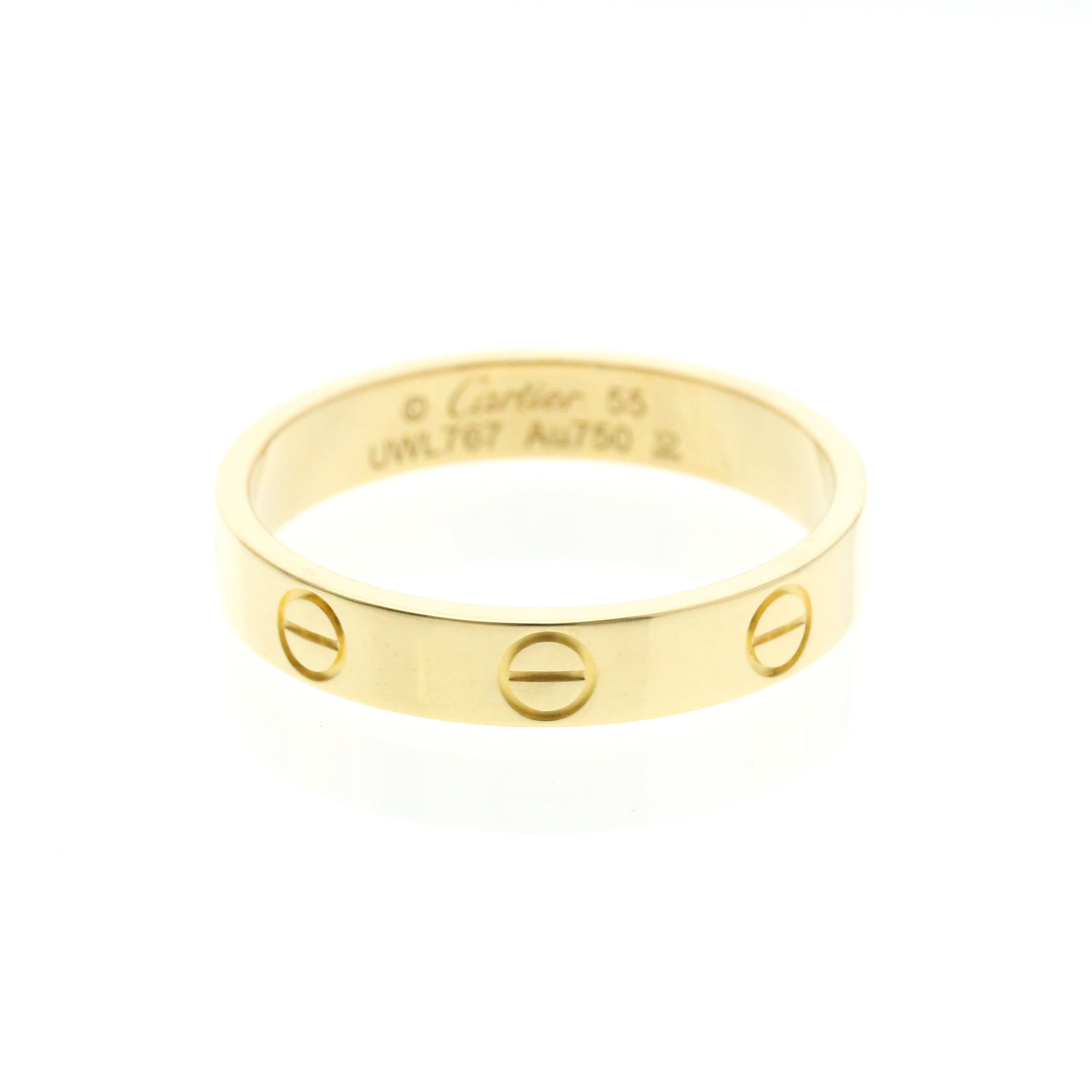 Cartier Mini Love Ring Yellow Gold (18K) Fashion No Stone Band Ring Gold