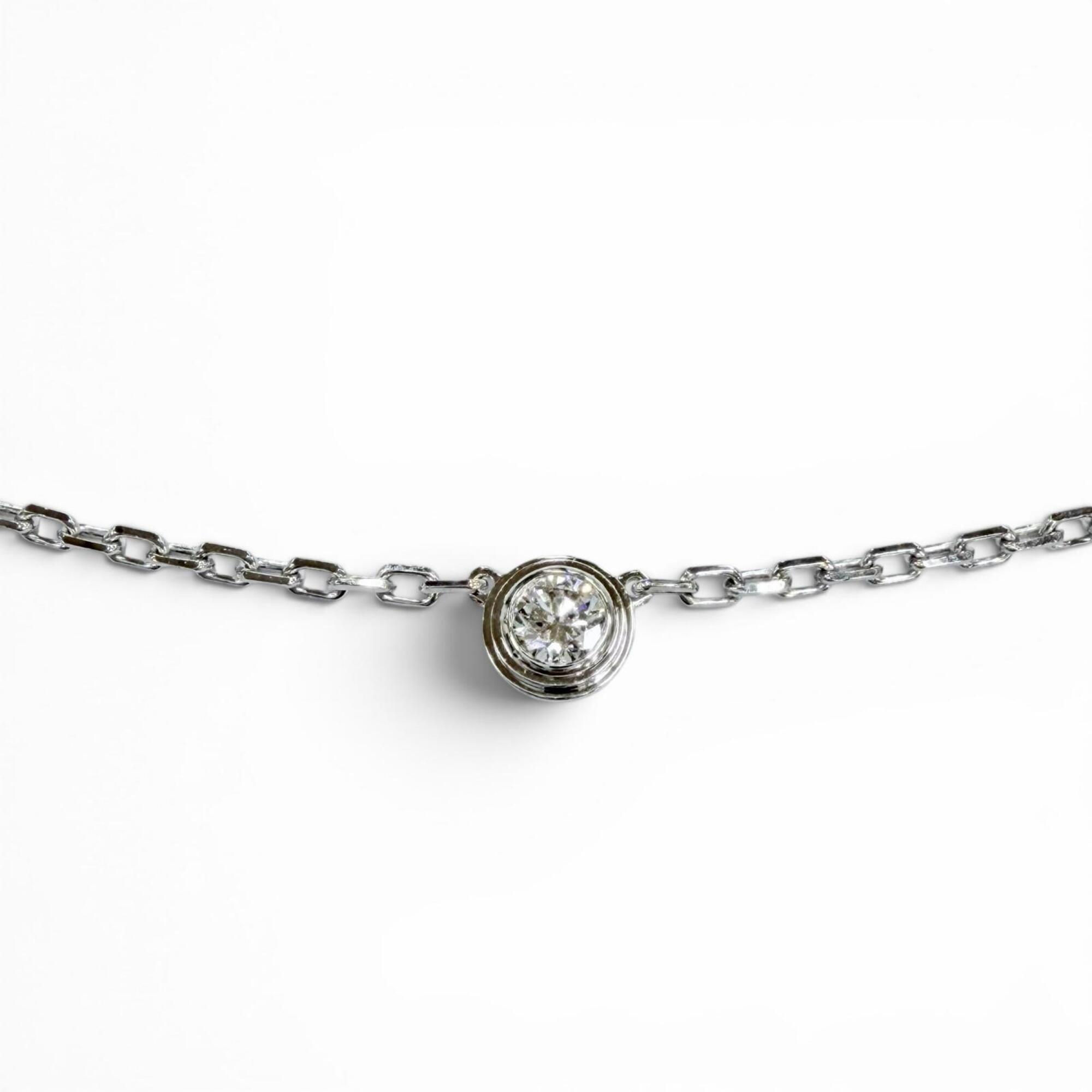 Cartier B7215900 Damour Small SM 750 (WG) necklace with 1 diamond, 4.2mm setting diameter, purchased