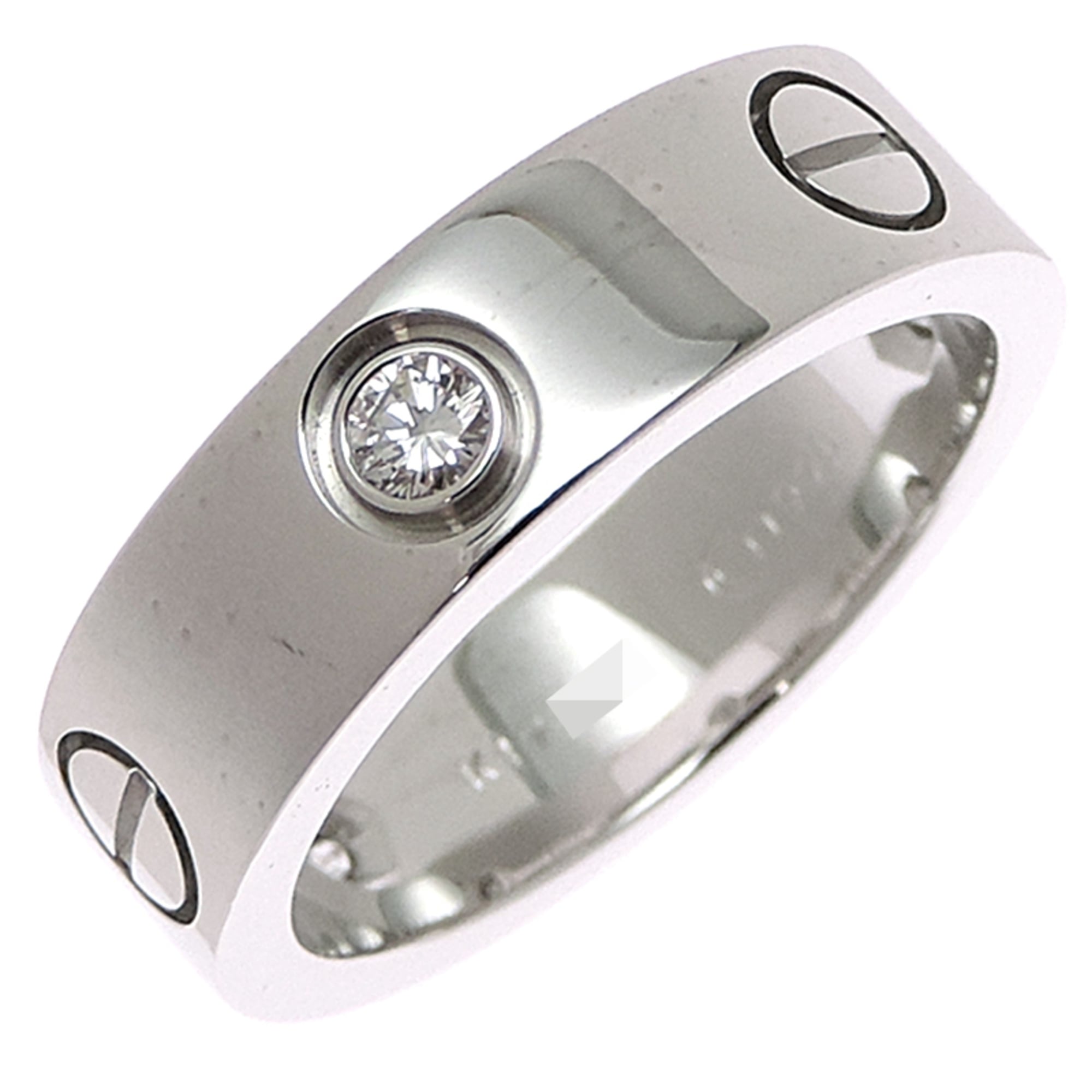Cartier #53 750WG Diamond Love Ring for Women and Men CRB4032553 750 White Gold