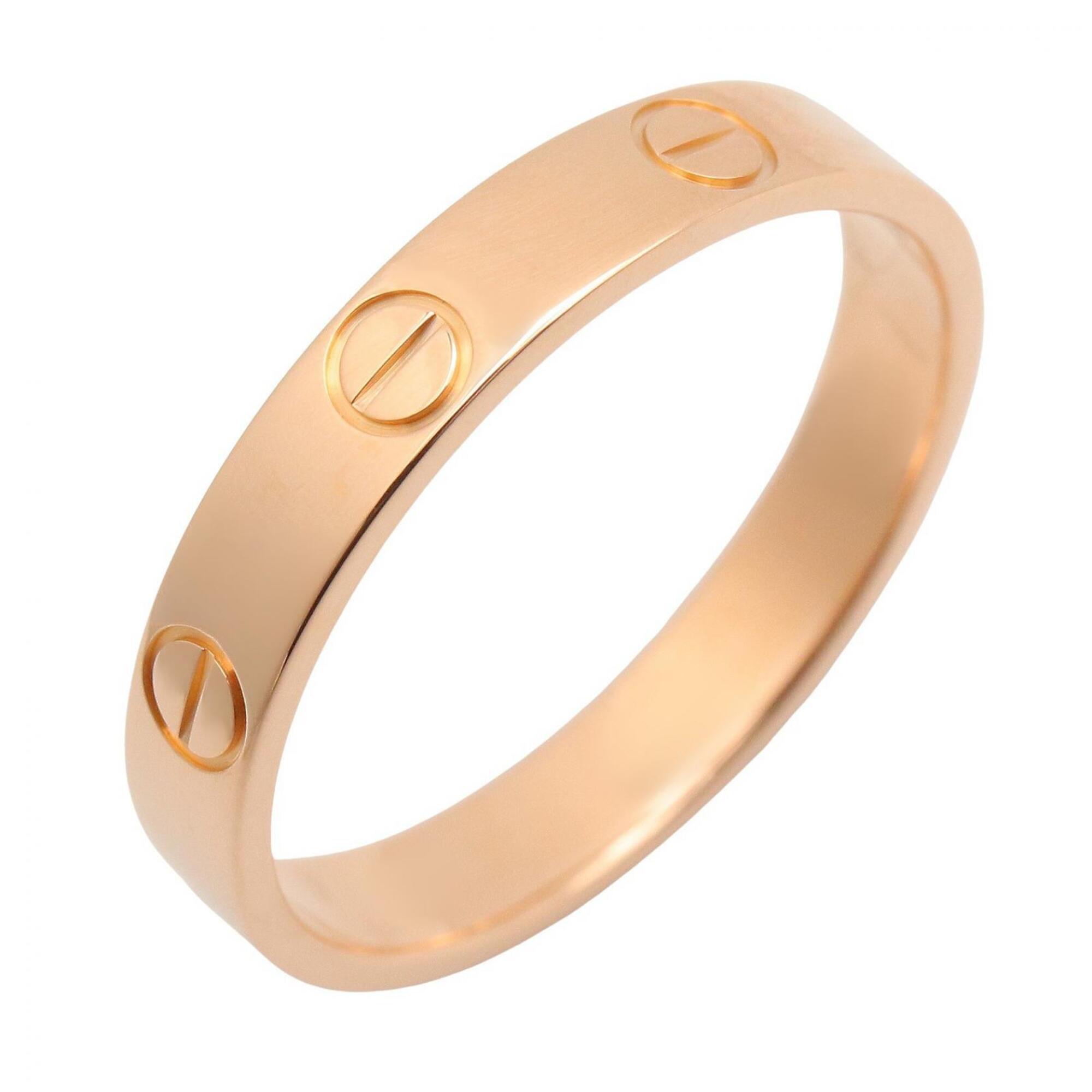 Cartier Mini Love Ring, 18K Pink Gold (PG), Men\'s/Women\'s, Tone, B4085200
