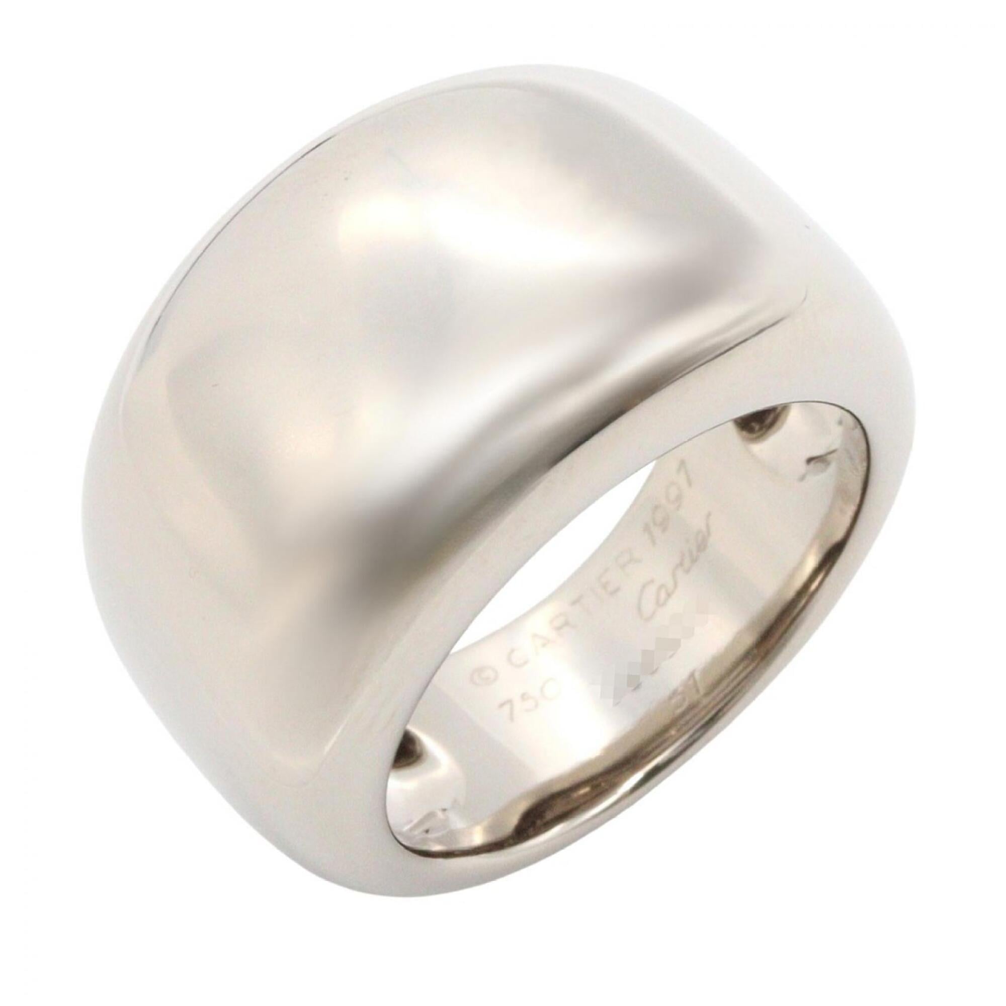 Cartier Nouvelle Vague Ring, 18K White Gold (WG), Women\'s Silver Tone