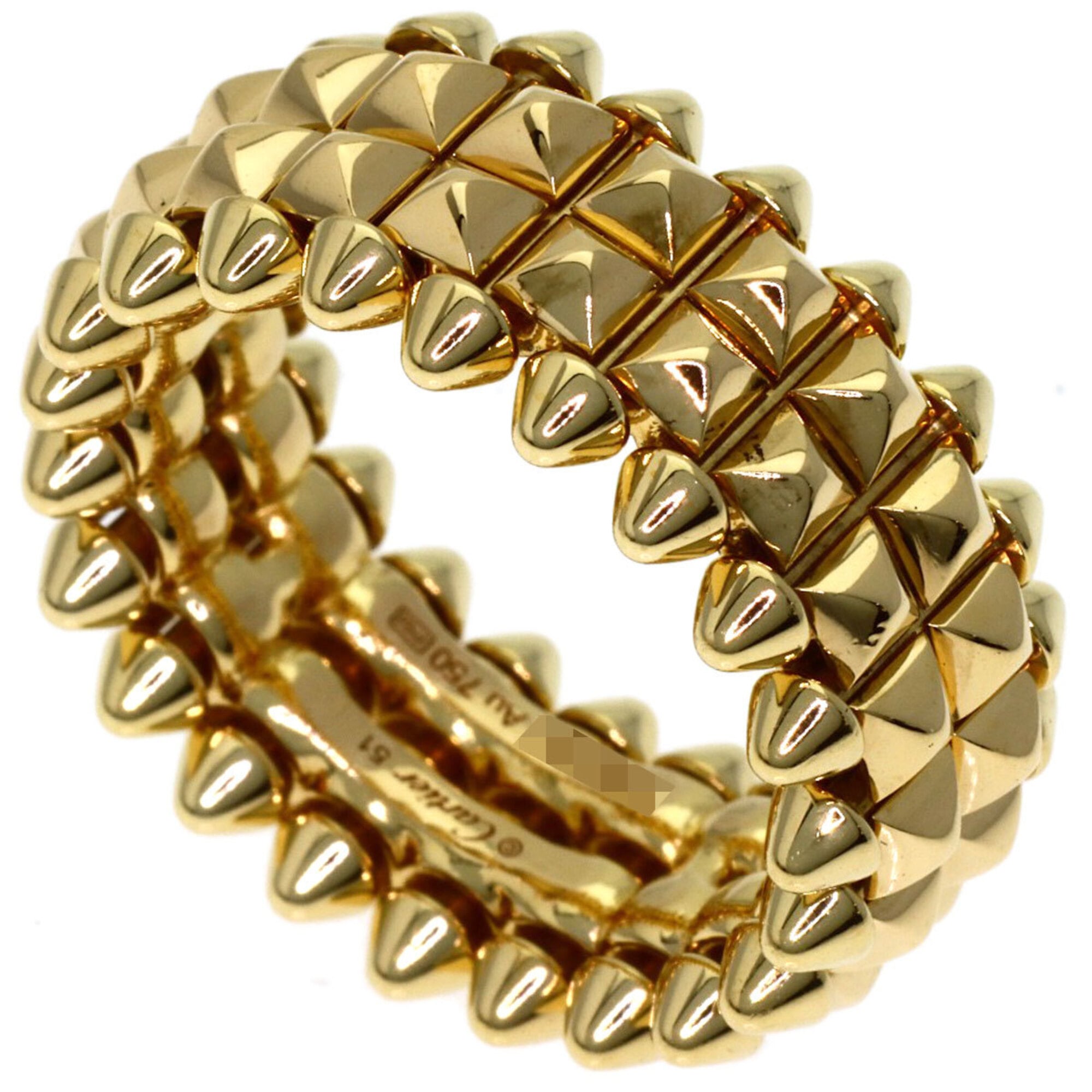 Cartier Clash de Double Ring #51, 18K Yellow Gold, Women\'s.