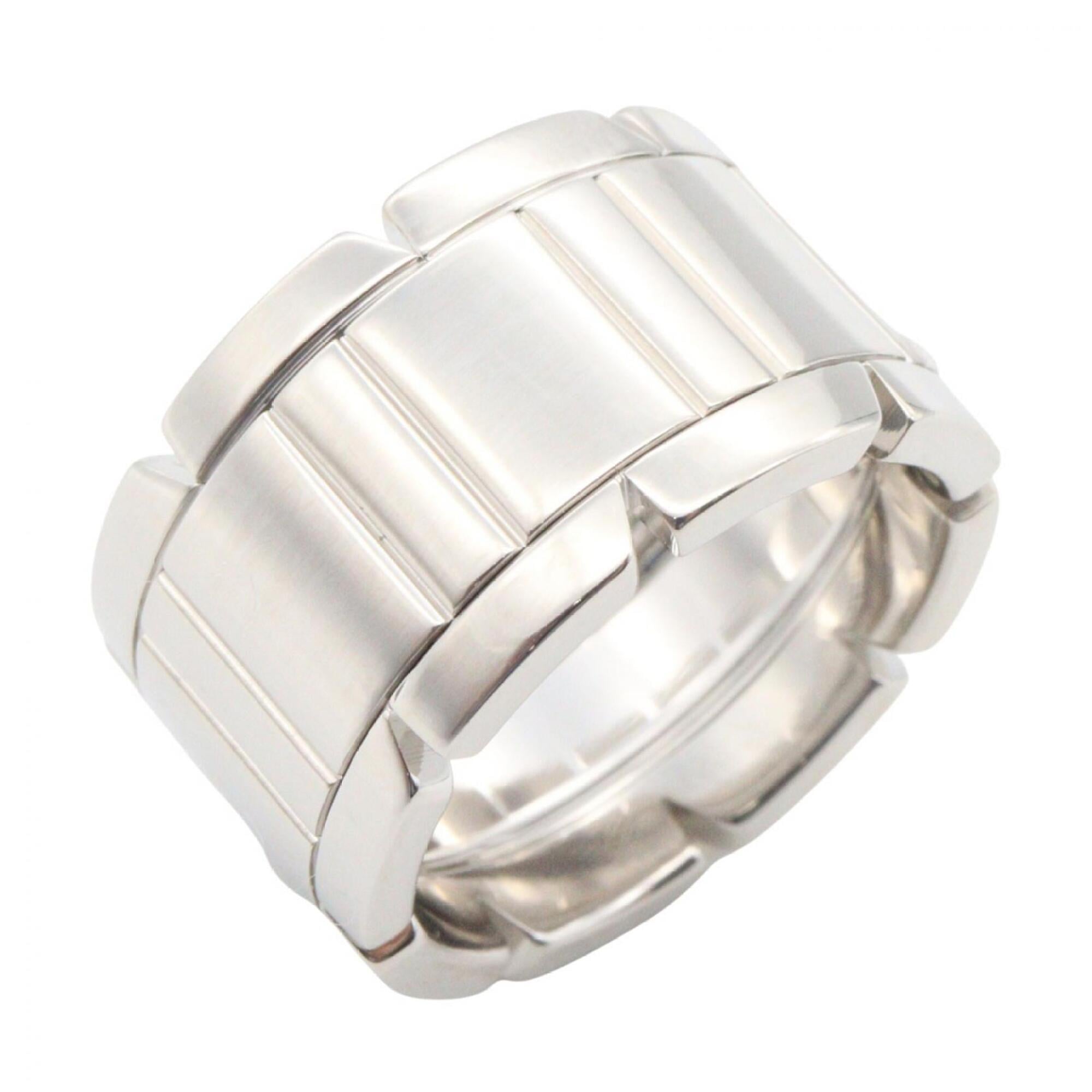 Cartier Tank Franaise Large Ring, 18K White Gold (18KWG), Women\'s, Silver Tone