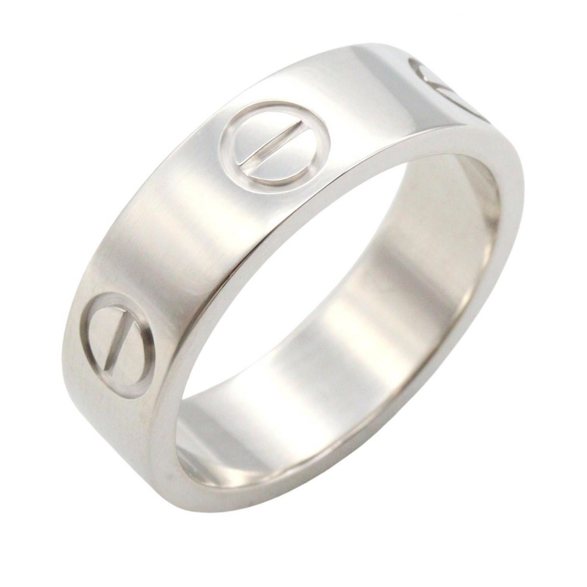 Cartier Love Ring, 18K White Gold (18KWG), Silver Tone, for Men and Women.