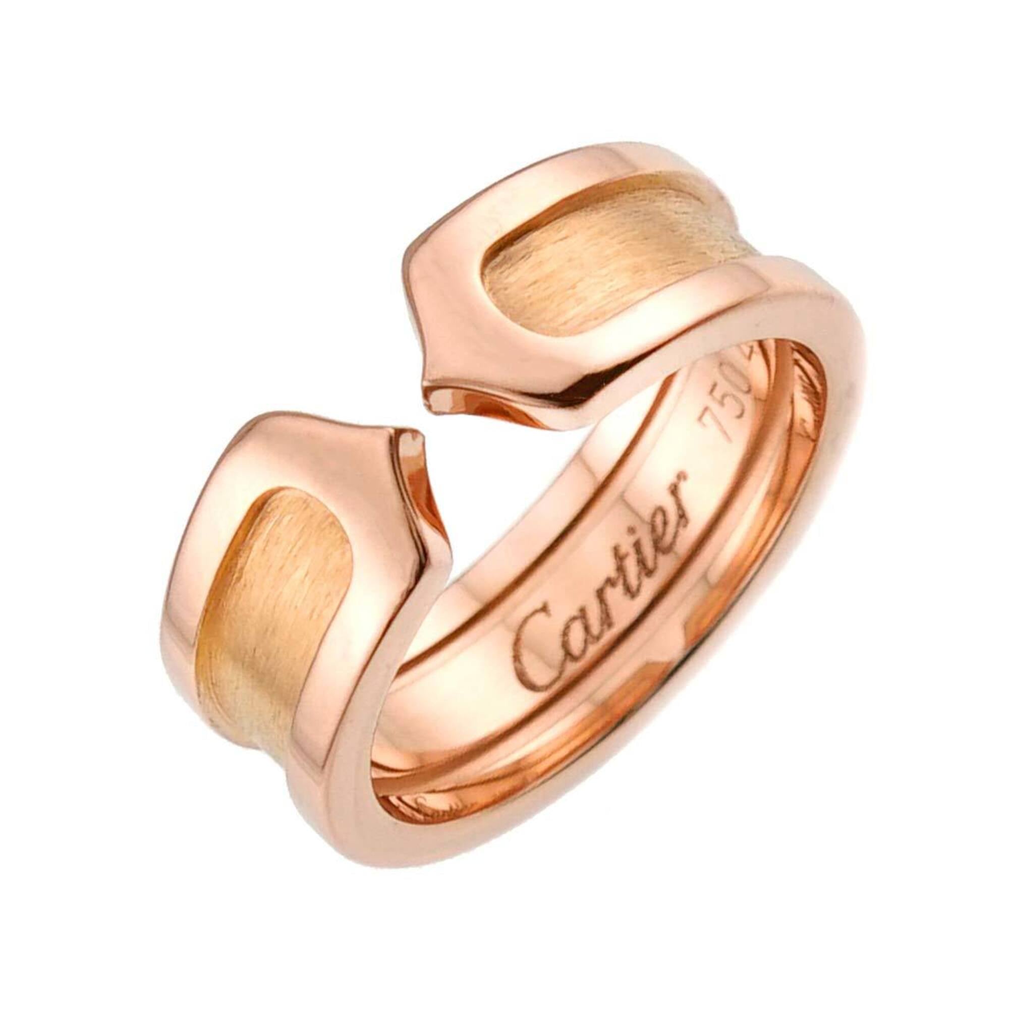 Cartier C2 Small SM #48 Ring, 18K PG Pink Gold 750, 2C Ring