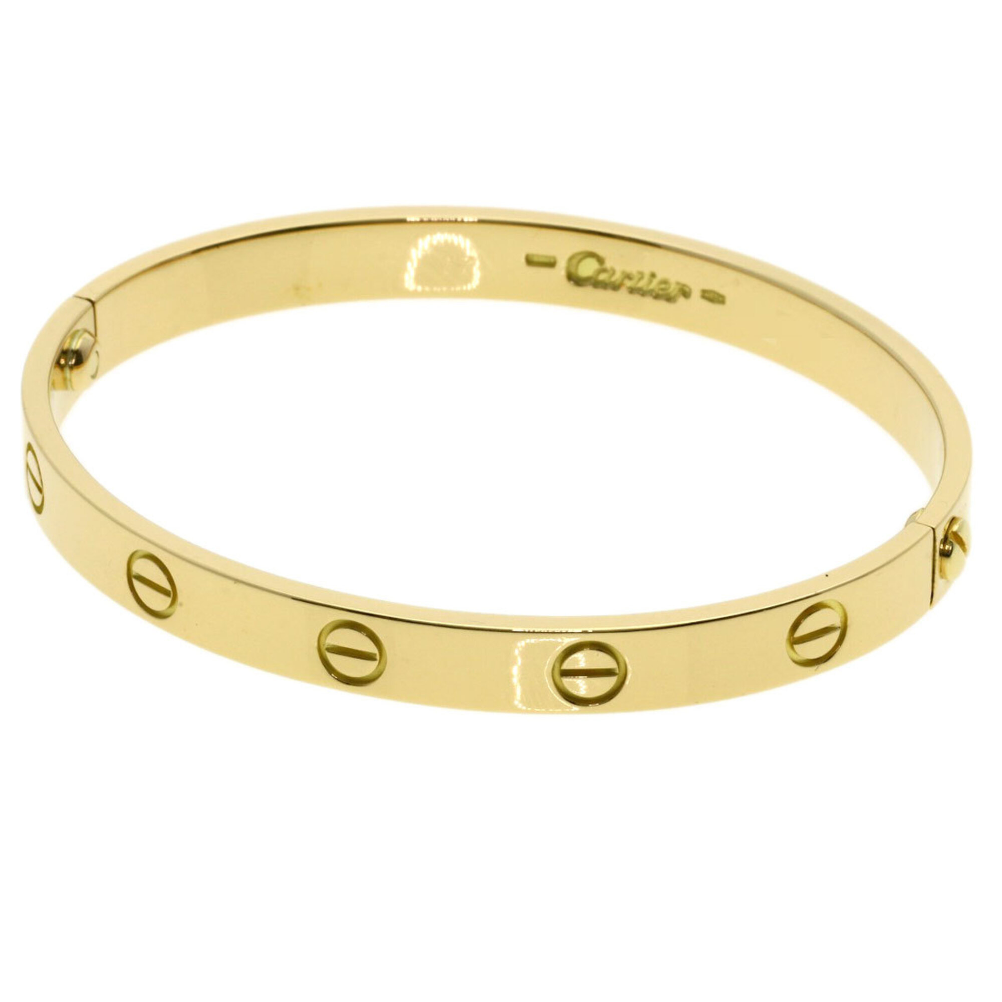 Cartier Love Bracelet (No Screwdriver) #17 Bracelet, 18K Yellow Gold, Women\'s