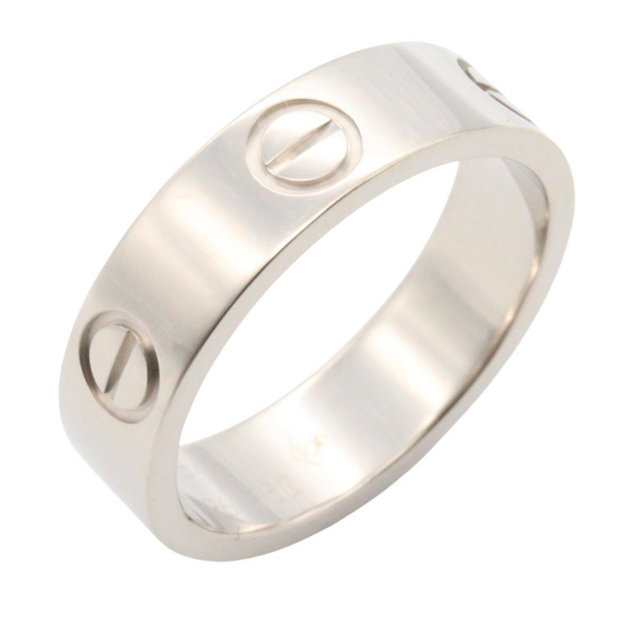 Cartier Love Ring, 18K White Gold (18KWG), Silver Tone, for Men and Women, B4022654