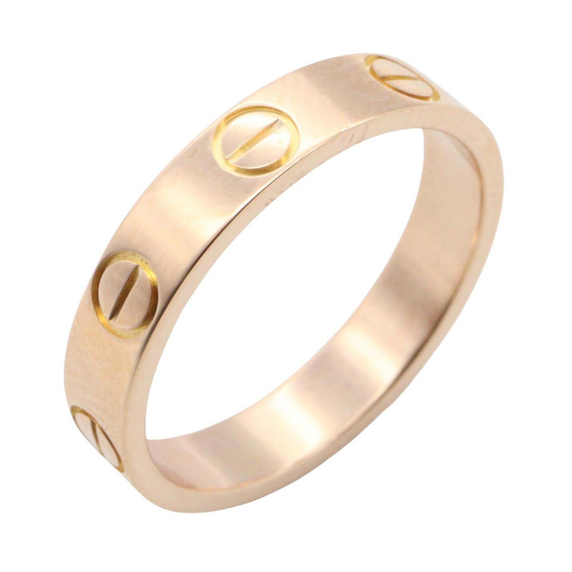 Cartier Mini Love Ring, 18K Pink Gold (PG), Men\'s/Women\'s, Tone, B4085248