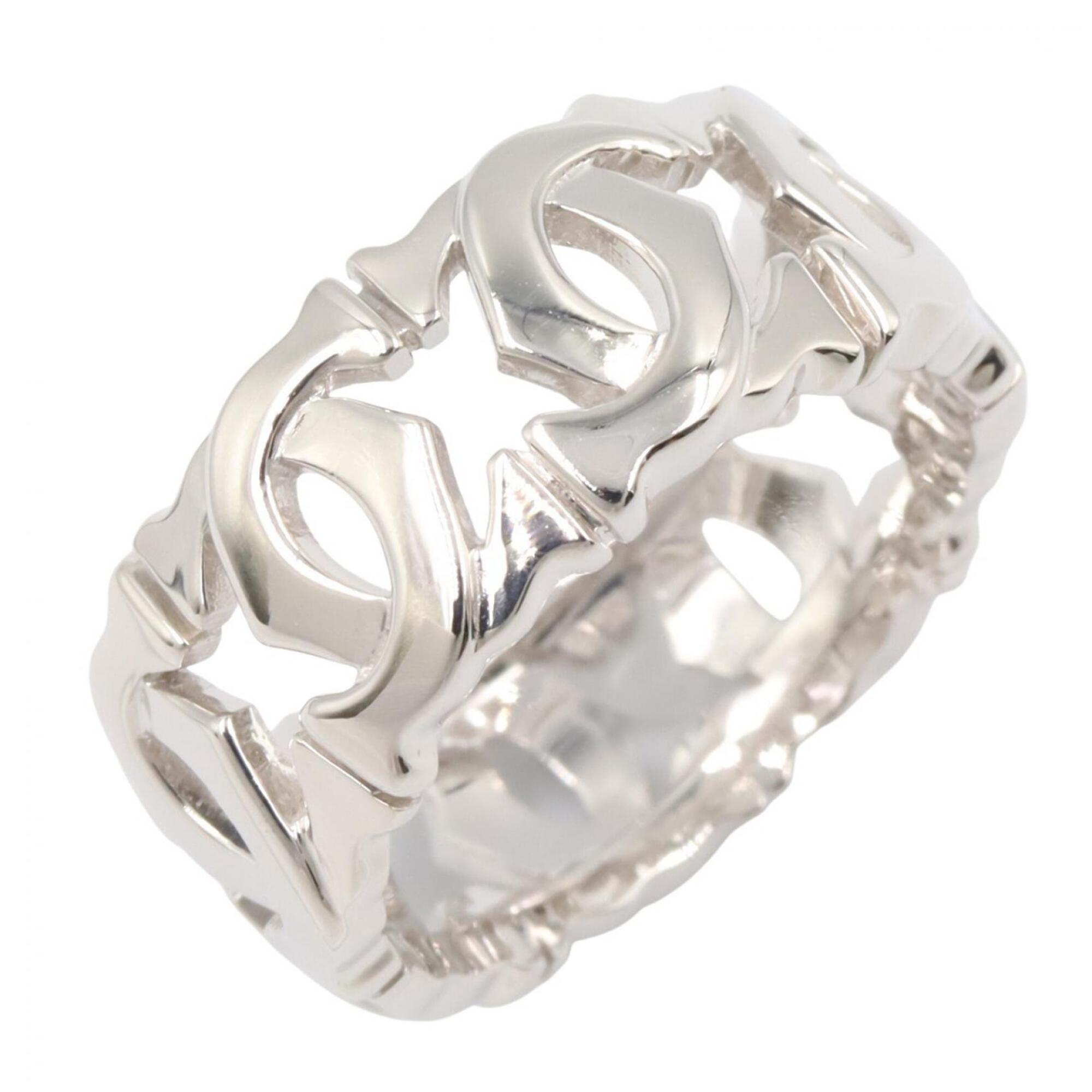 Cartier EntrelacŽs Ring, 18K White Gold (18KWG), Women\'s Silver Tone