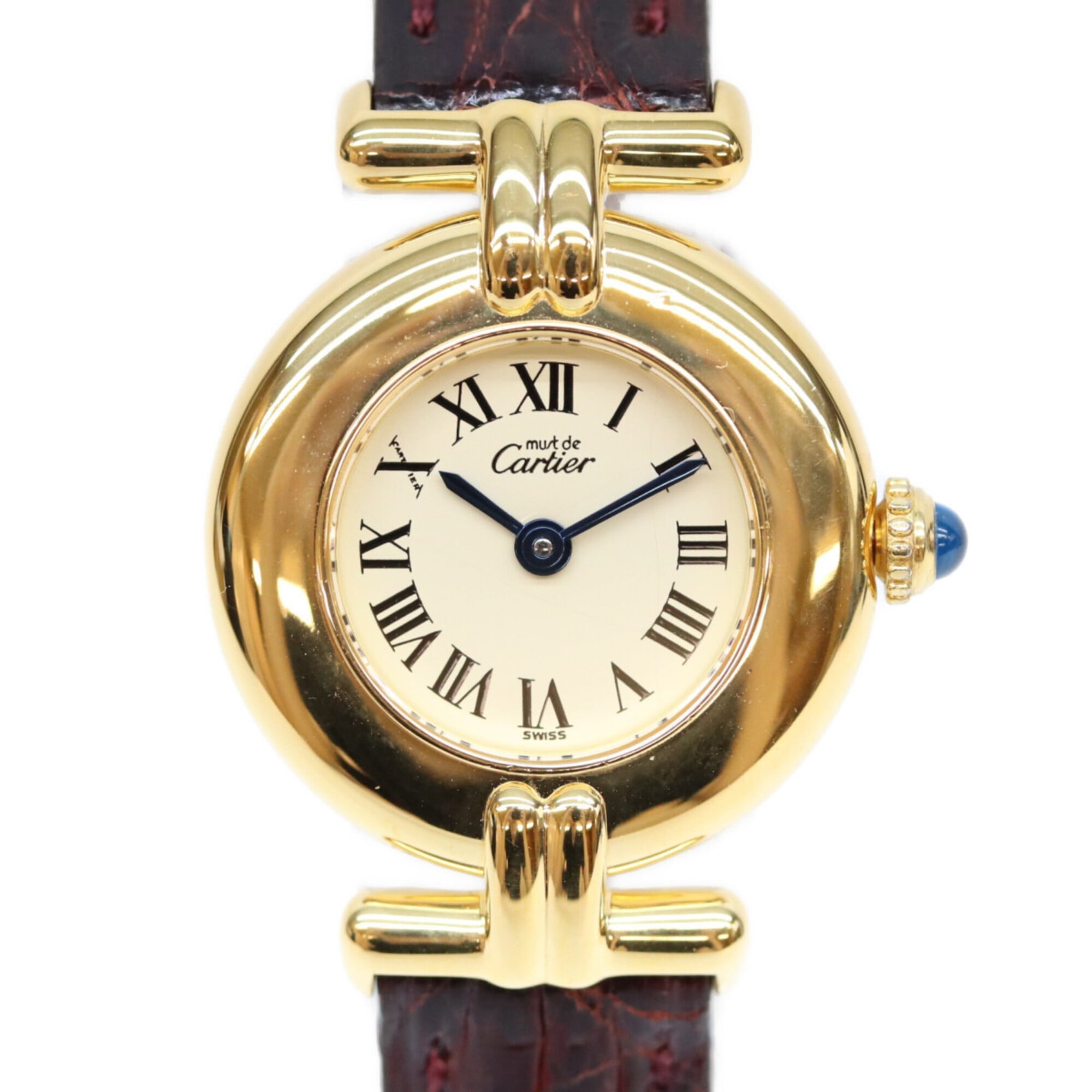 Cartier Must ColisŽe SM Vermeil Quartz Watch, Gold with Ivory Dial, Ladies