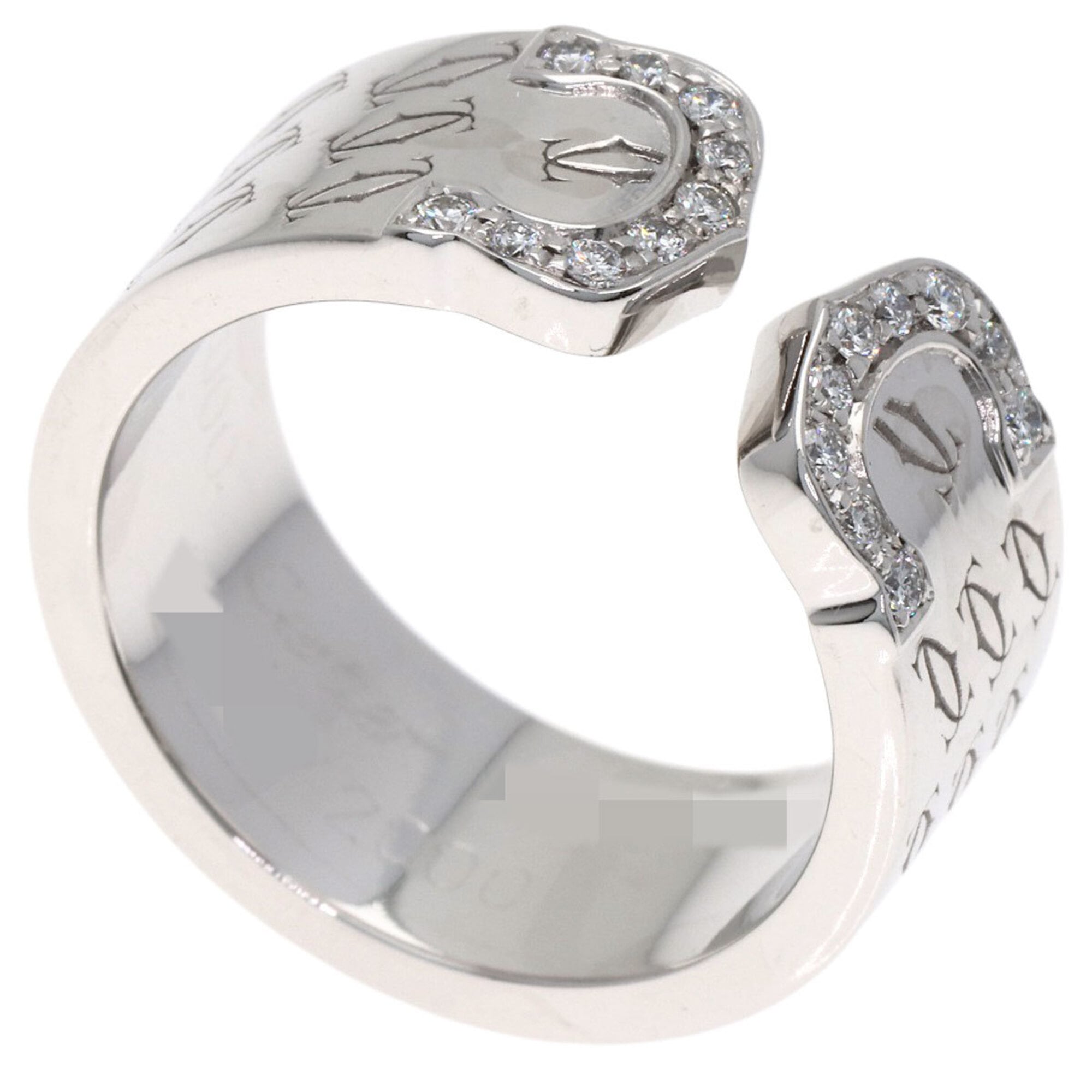 Cartier C2 Ring, Diamond, 2000 Christmas Limited Edition, #49, 18K White Gold, Women\'s CARTIER