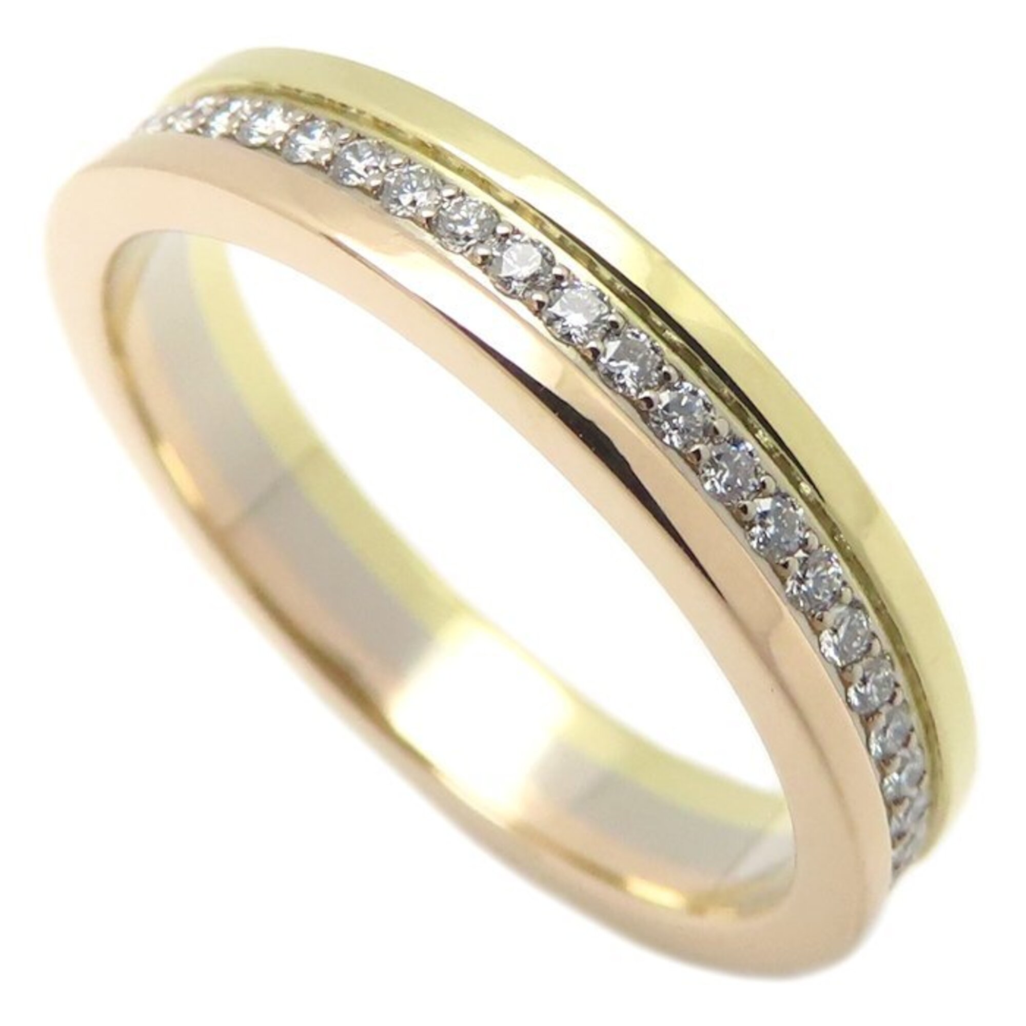 CARTIER Vendome Ring, Diamond, Size #51, 18K Three-Color Gold, Women\'s, Item Number 295661