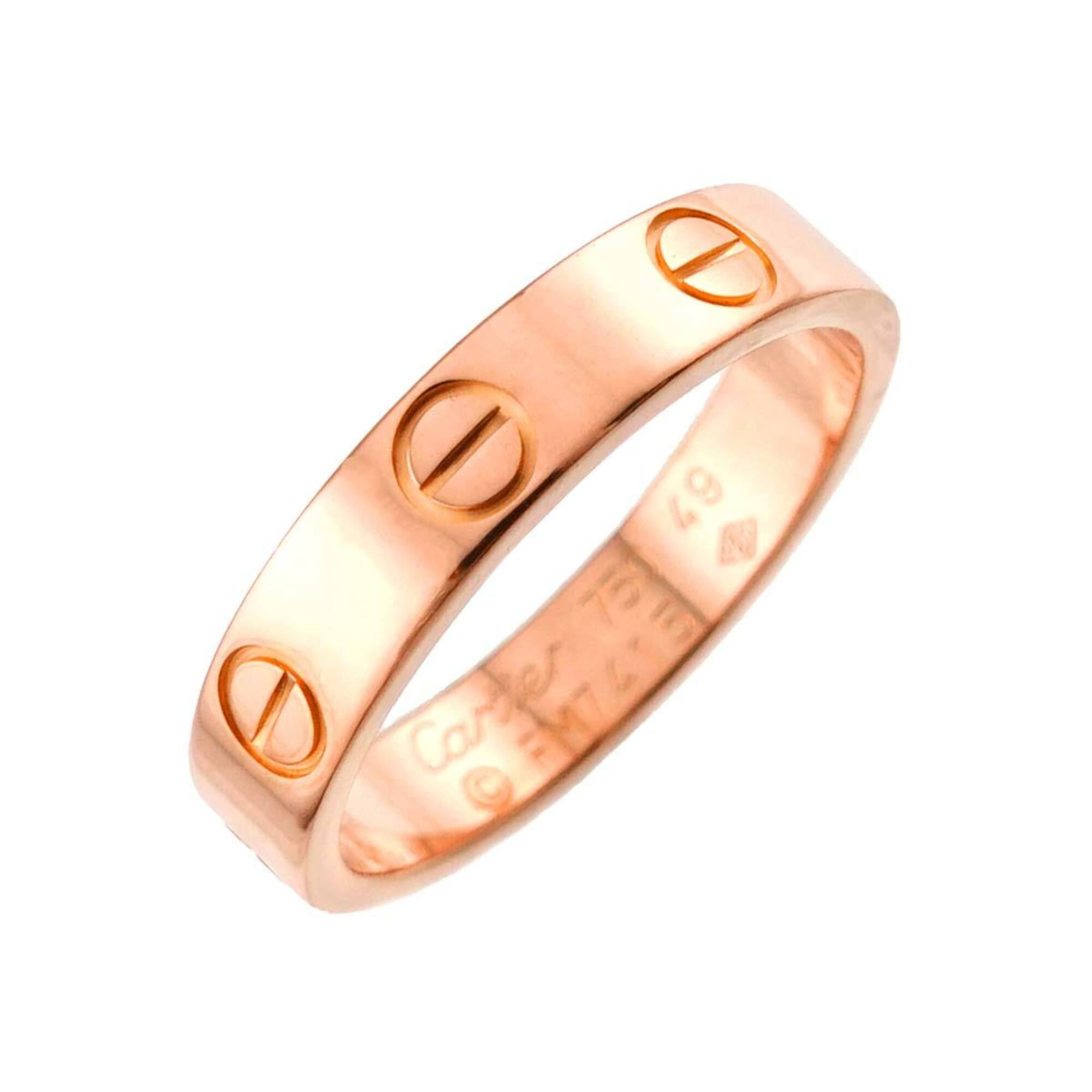 Cartier Mini Love Ring #49, 18K PG Pink Gold 750.