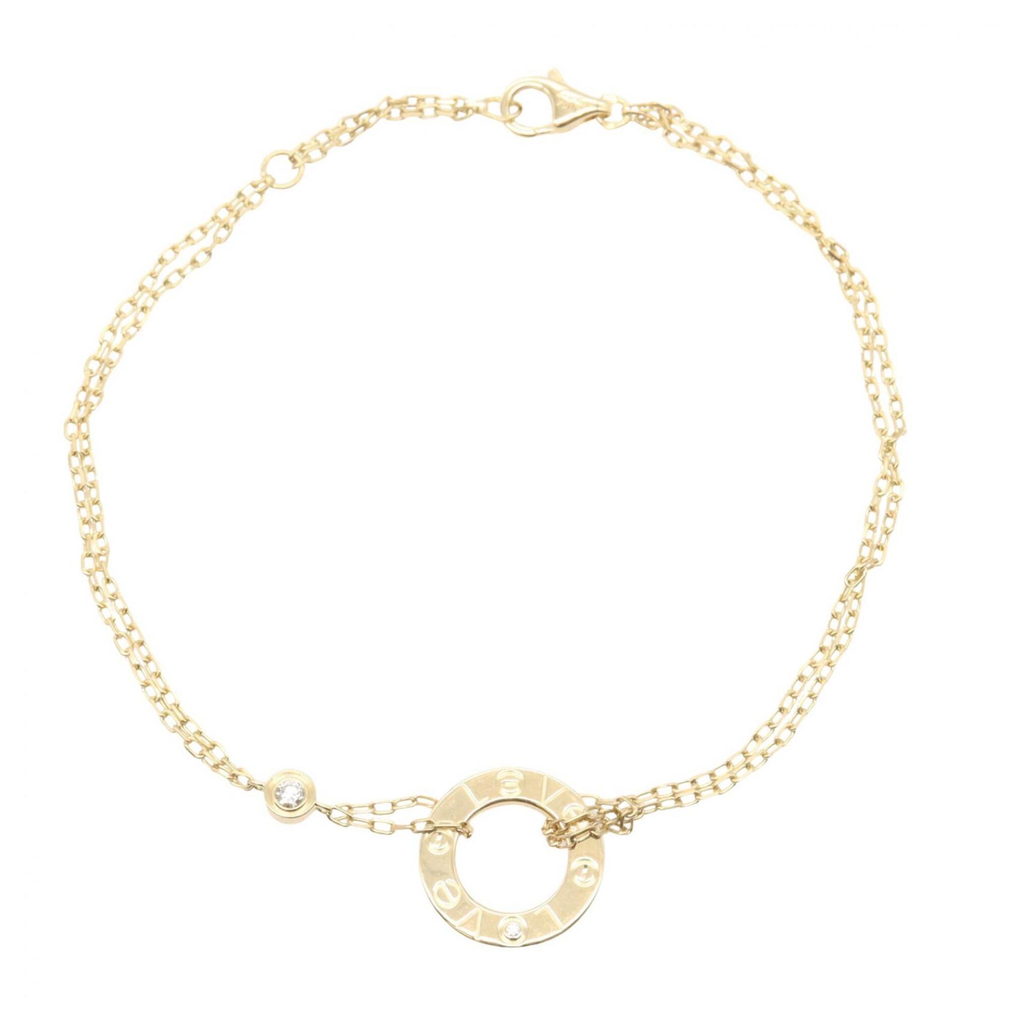Cartier Love Circle 2PD Bracelet - 18K (Yellow Gold) Diamond for Women Gold Tone