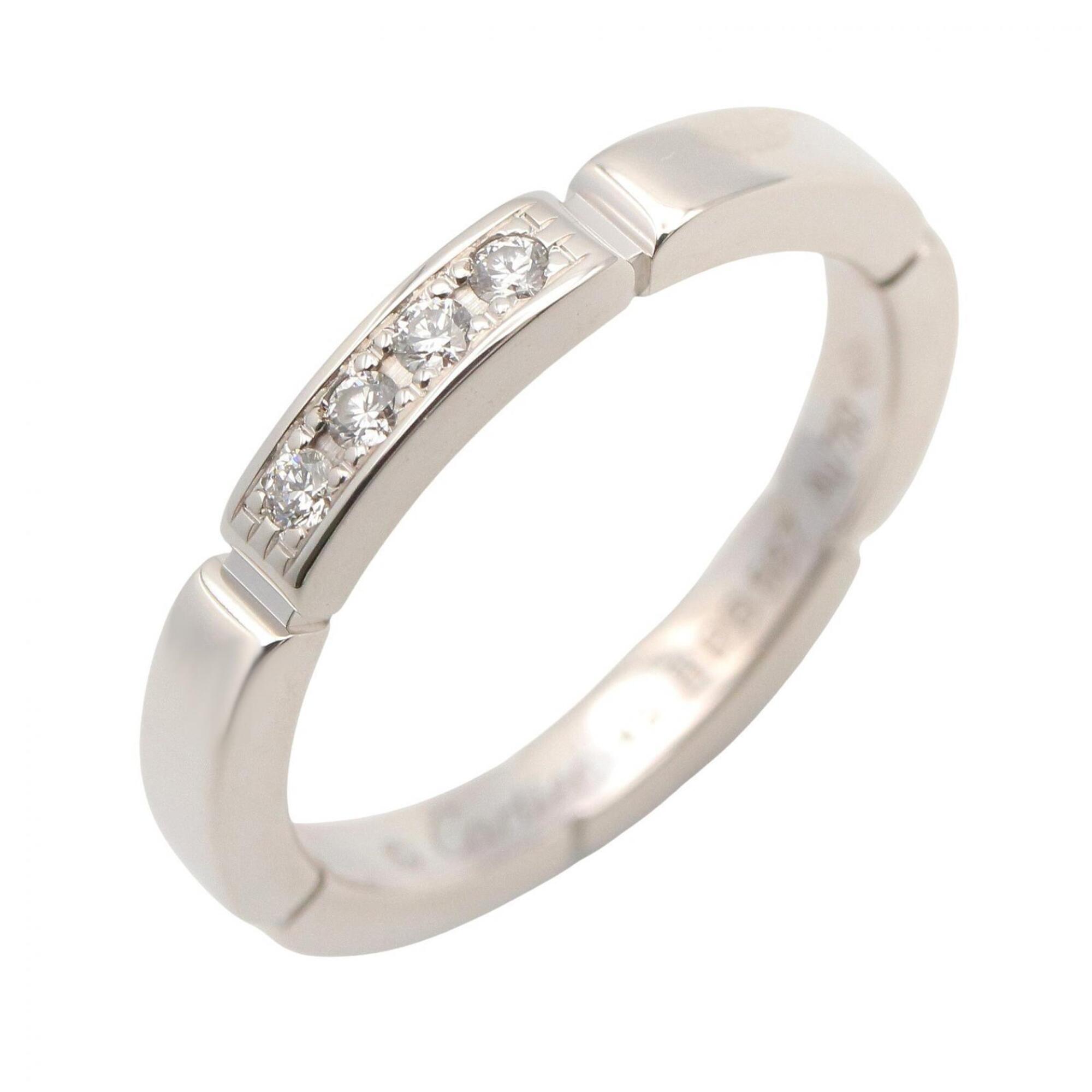 Cartier Maillon Panthre Ring, Diamond 18K White Gold (WG), Women\'s, Clear/Silver Tone