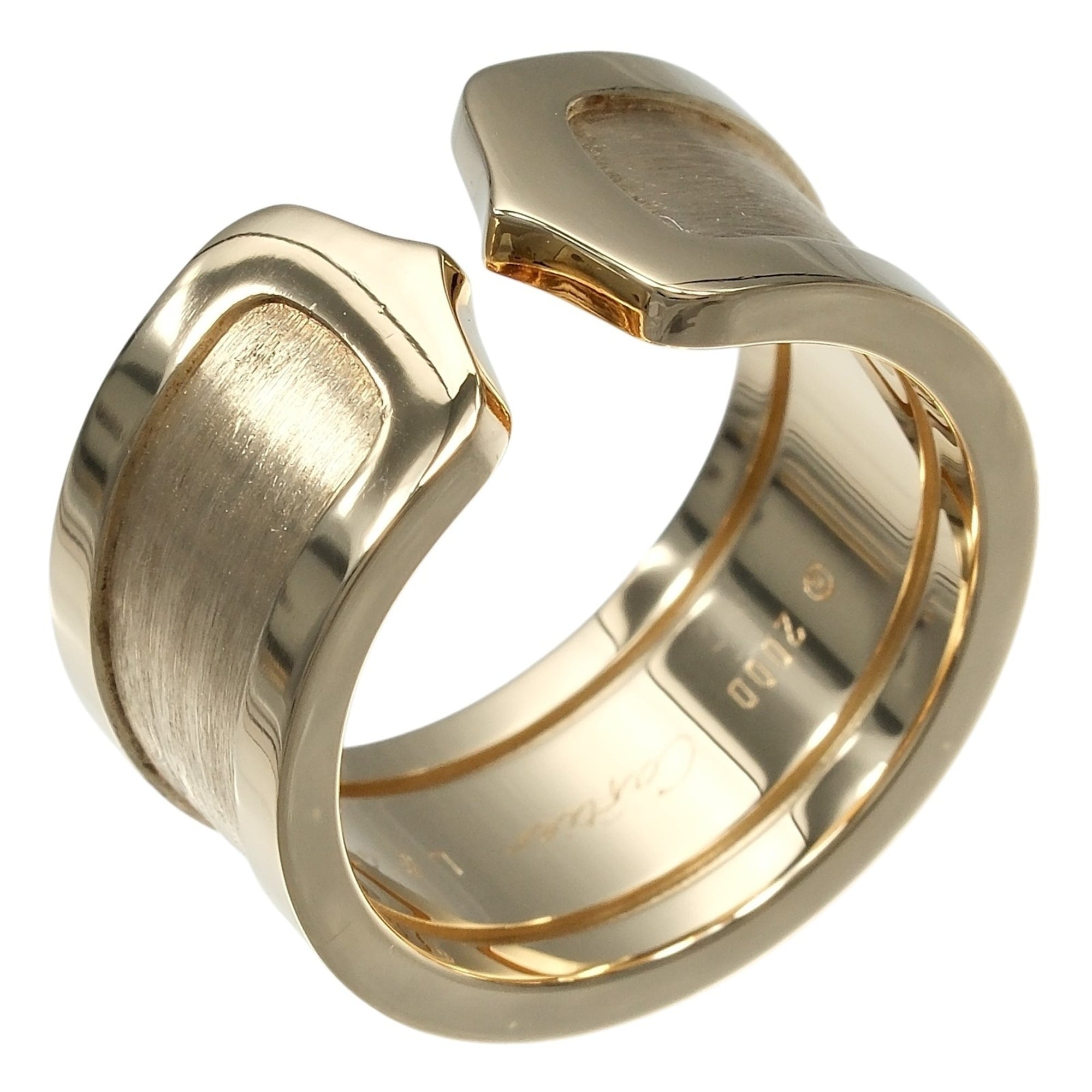 Cartier 2C LM Ring, Size 12, 18K Yellow Gold, Approx. 12.24g
