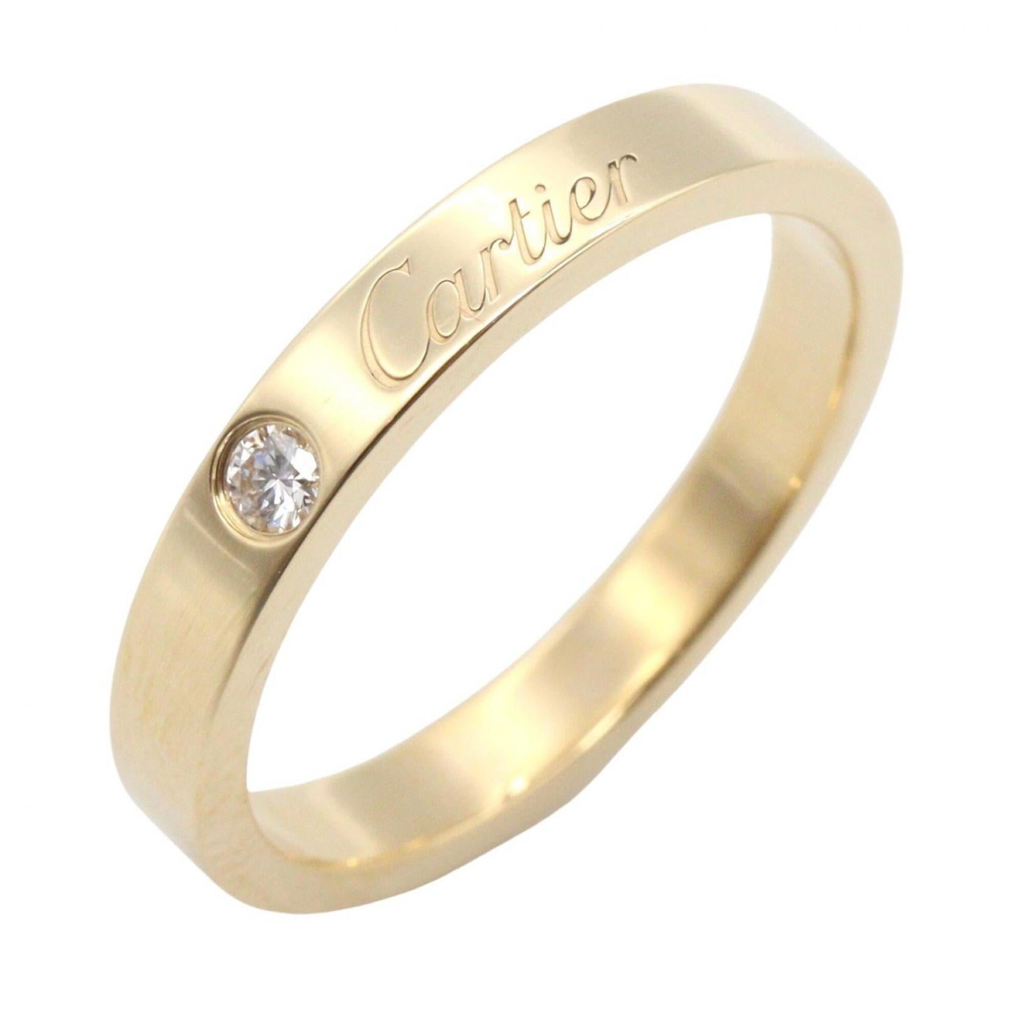 Cartier C de Ring 1PD Jewelry 18K (Yellow Gold) Diamond Women\'s Gold Tone Clear