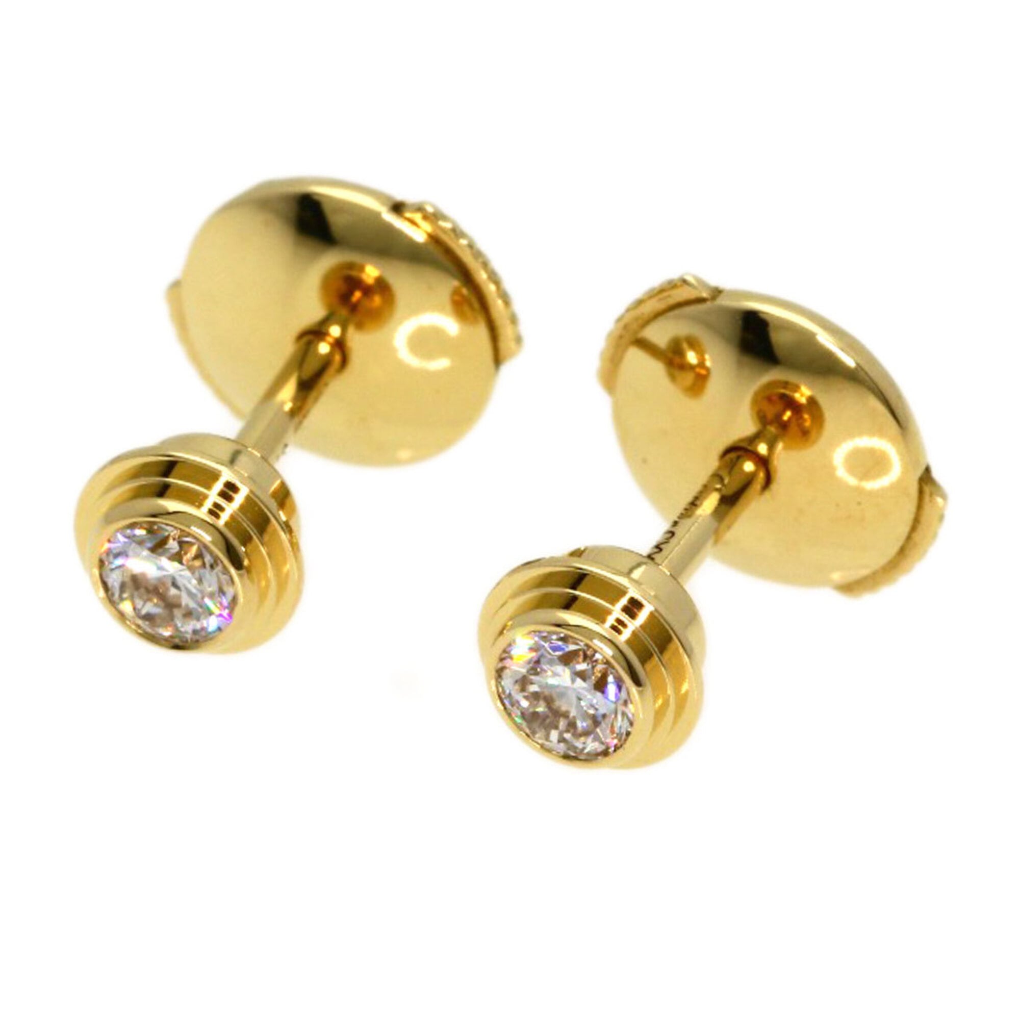 Cartier Damour Medium Diamond Earrings, 18K Yellow Gold, Women\'s.