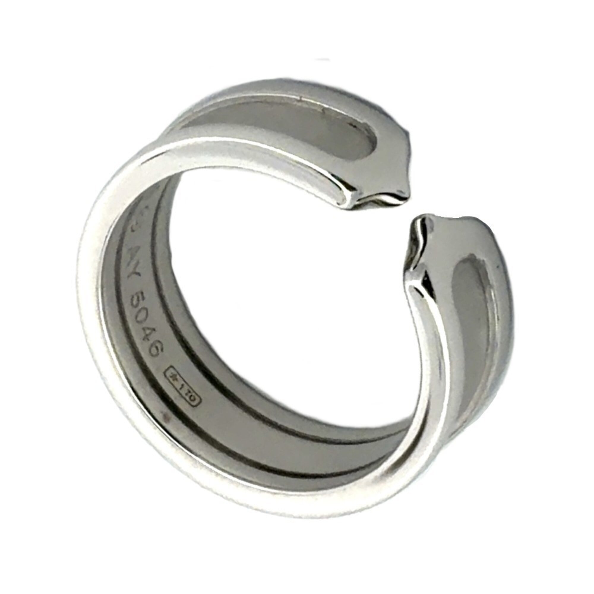 Cartier C2 Ring, Size #48, 18K White Gold, 6.5g, Men\'s/Women\'s.