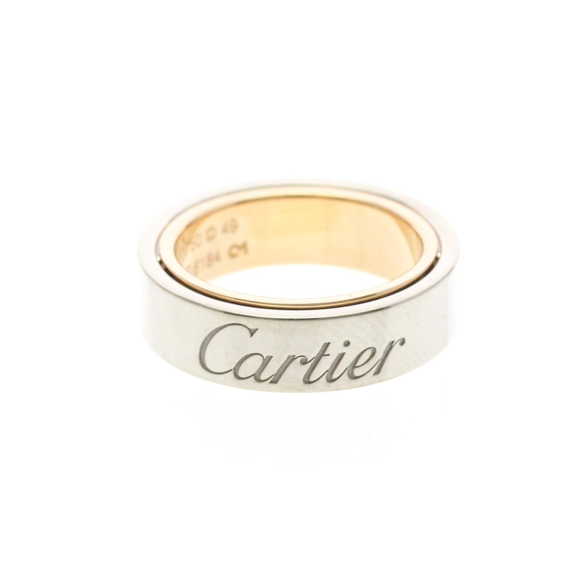 Cartier Secret Love Ring Pink Gold (18K),White Gold (18K) Fashion No Stone Band Ring Silver,Pink Gol