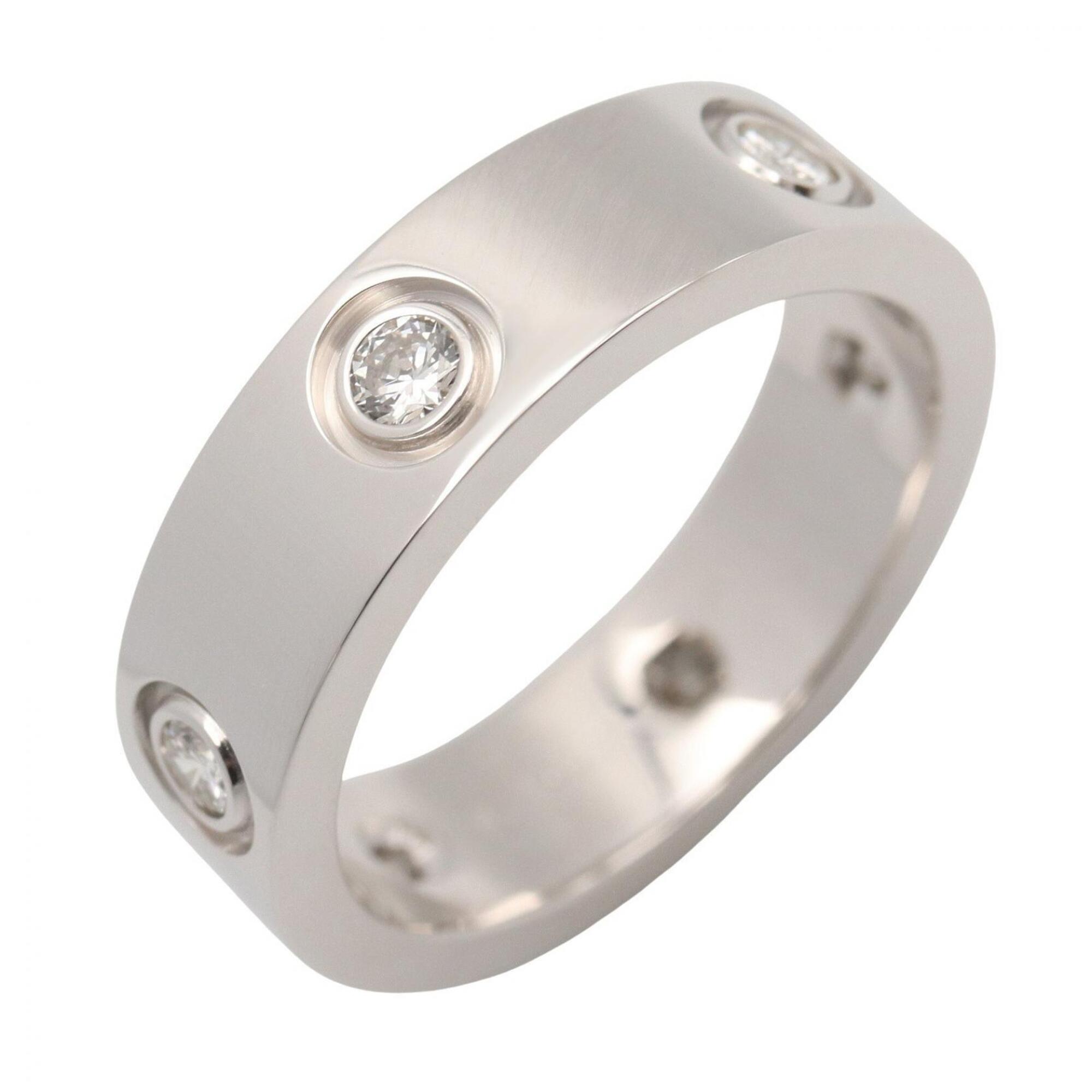 Cartier Love Ring 6PD - Ring/Finger Jewelry 18KWG (White Gold) Diamond Women\'s Clear/Silver Tone