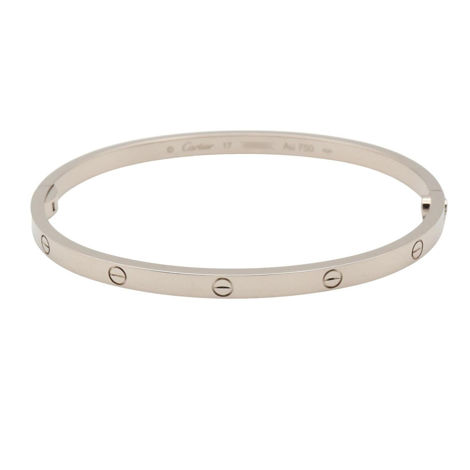 Cartier Love Bracelet Small Accessory 18KWG (White Gold) Men\'s Women\'s Silver Tone B6079217