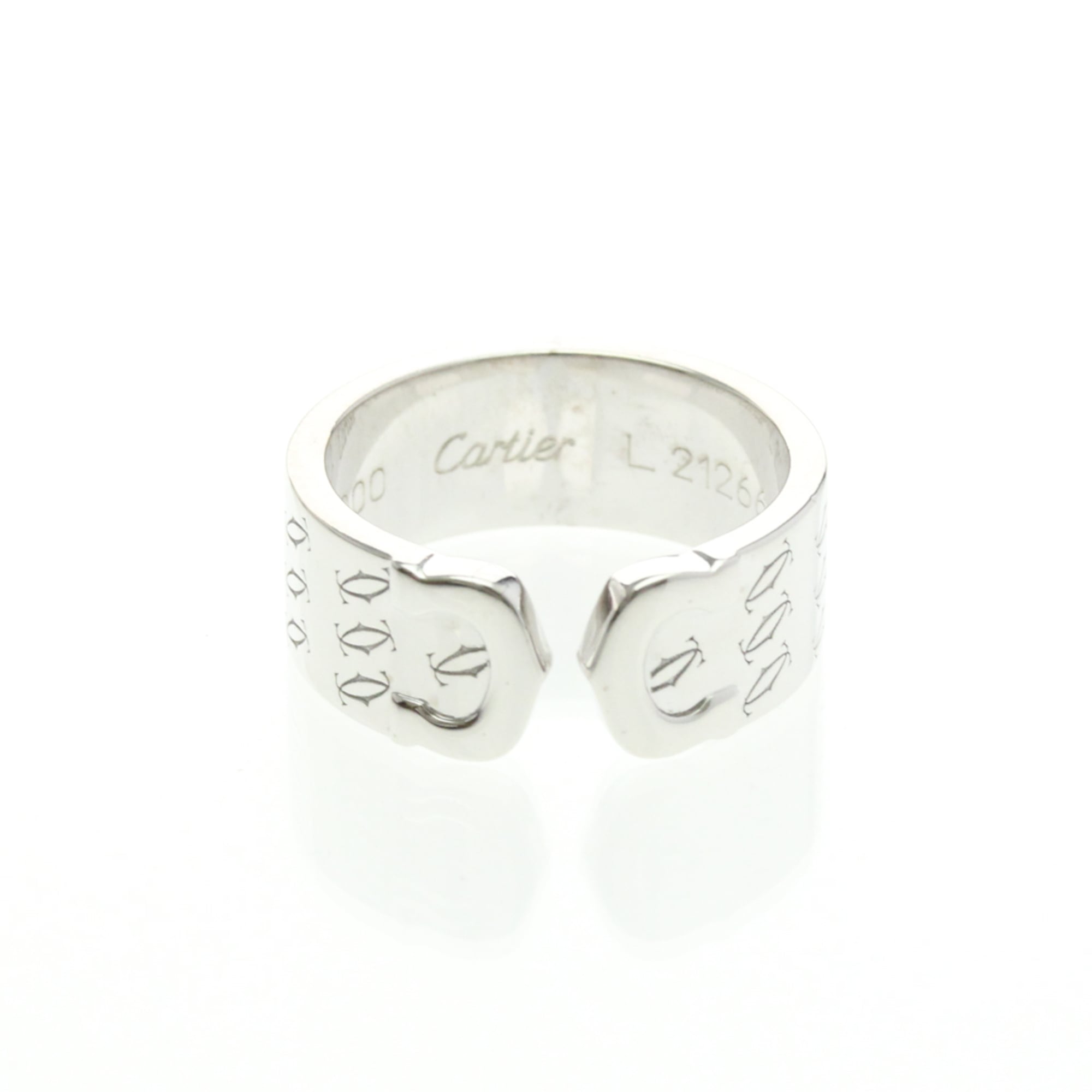 Cartier C2 Happy Birthday Limited Edition Ring White Gold (18K) Fashion No Stone Band Ring Silver