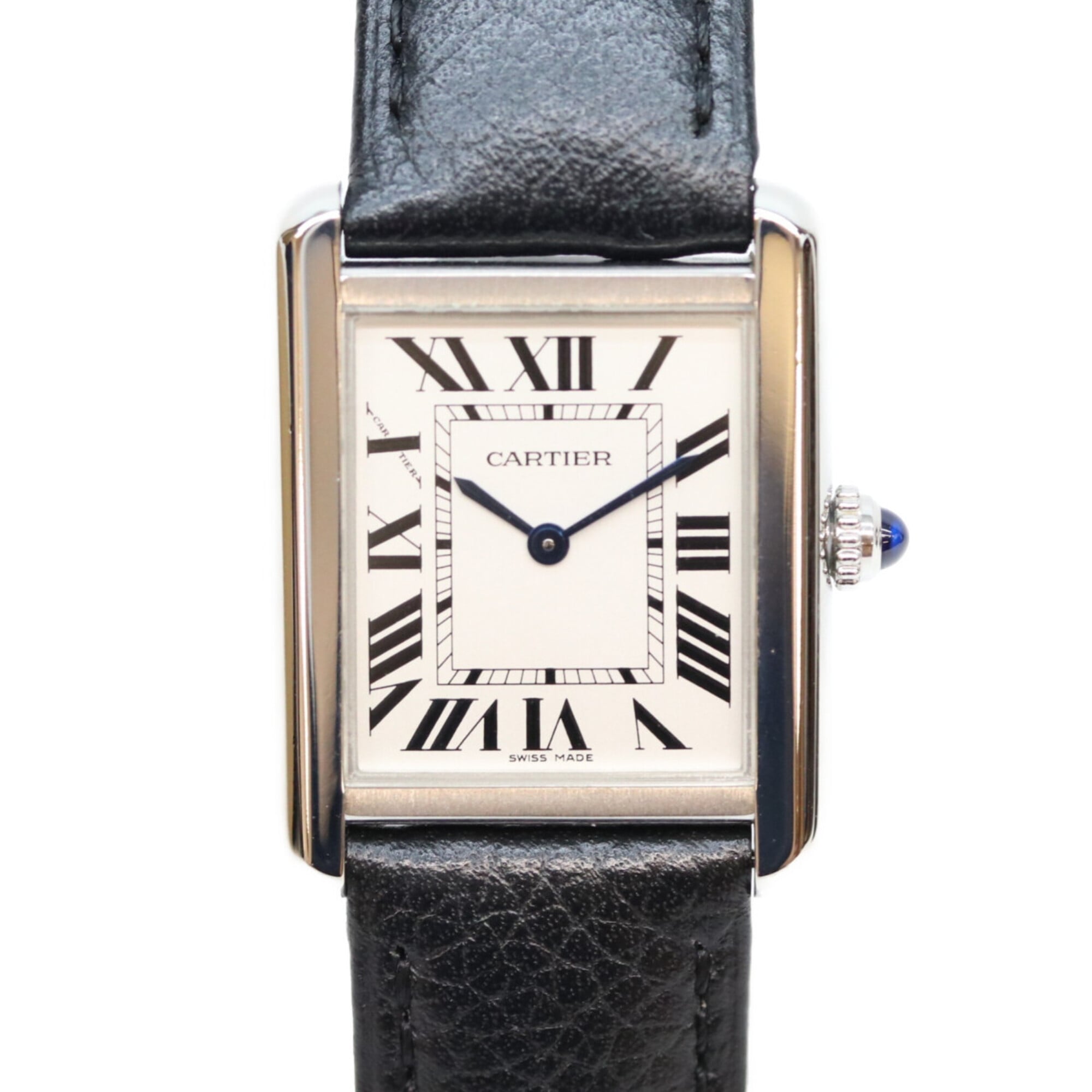 Cartier WSTA0030 Tank Solo SM Quartz Watch with Silver Dial - Men\'s
