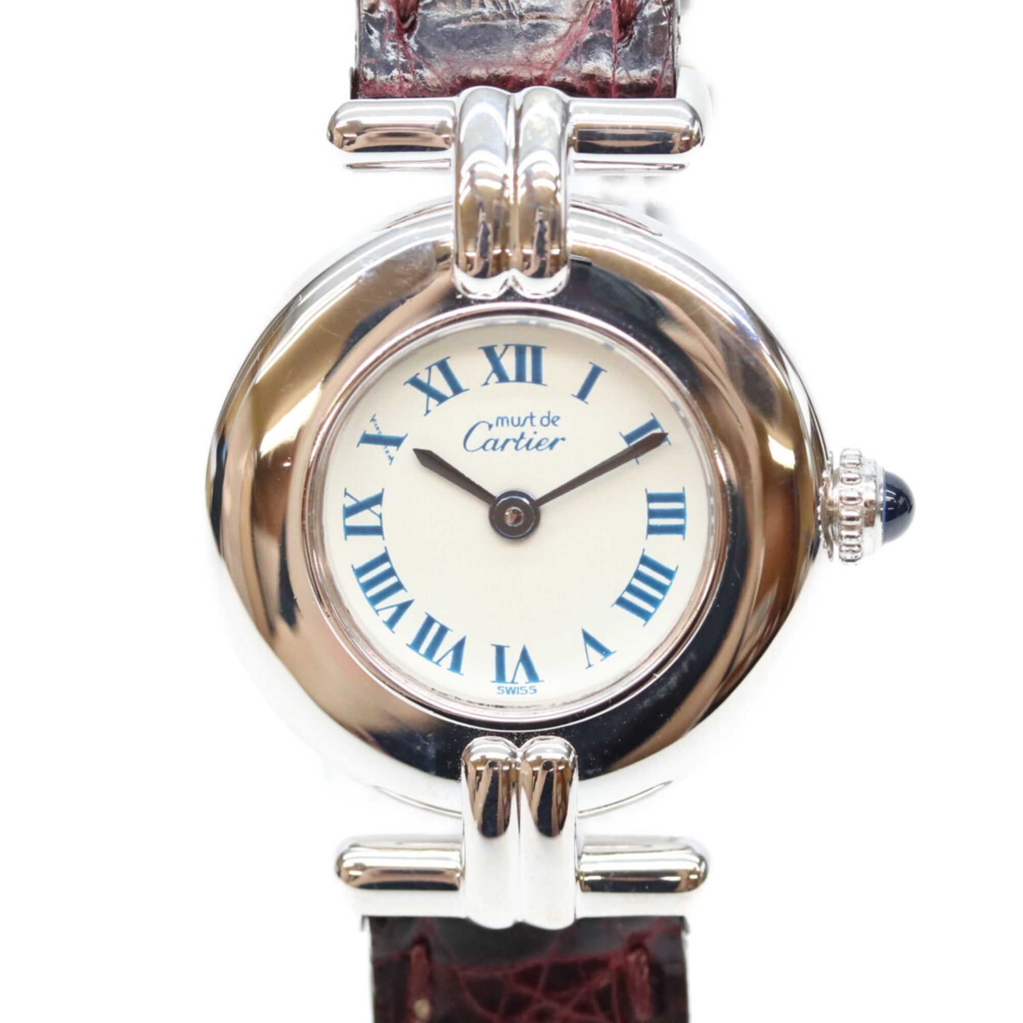Cartier W1001665 925 Silver Must ColisŽe SM Quartz Watch, with White Dial, Ladies