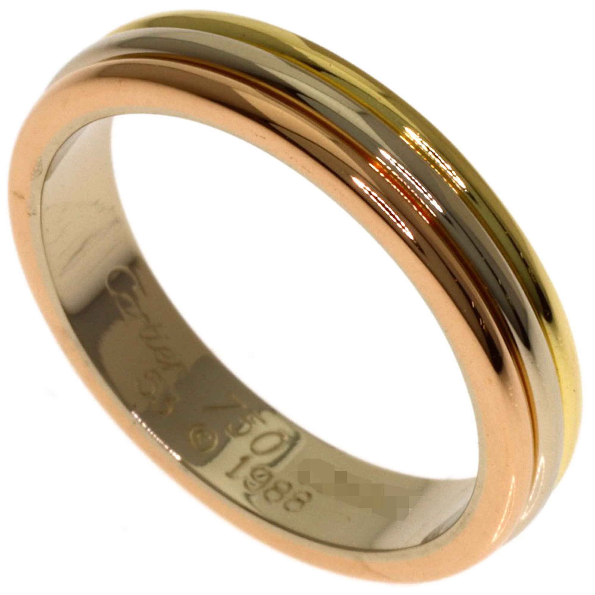 Cartier Three-Color #53 Ring - 18K Yellow Gold/18K White Pink Gold Women\'s CARTIER