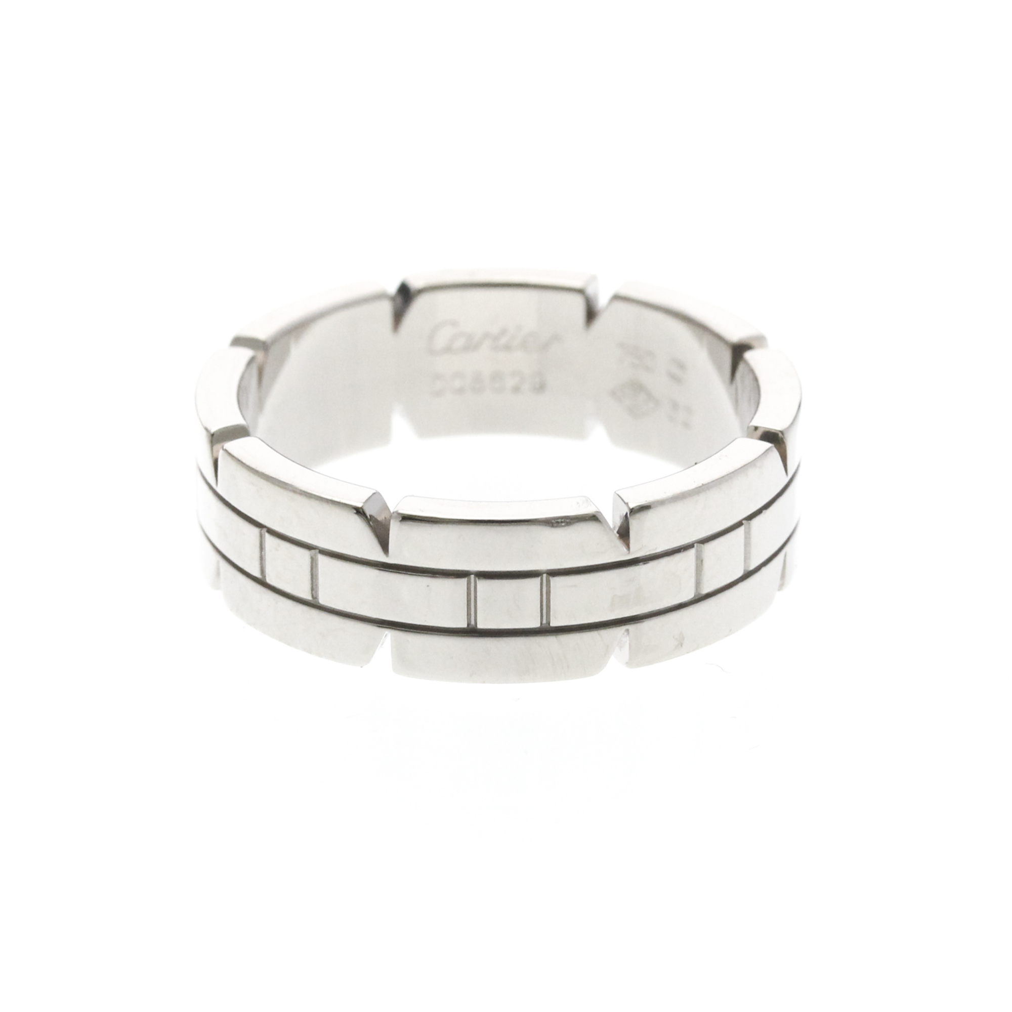 Cartier Tank Franaise Ring White Gold (18K) Fashion No Stone Band Ring Silver