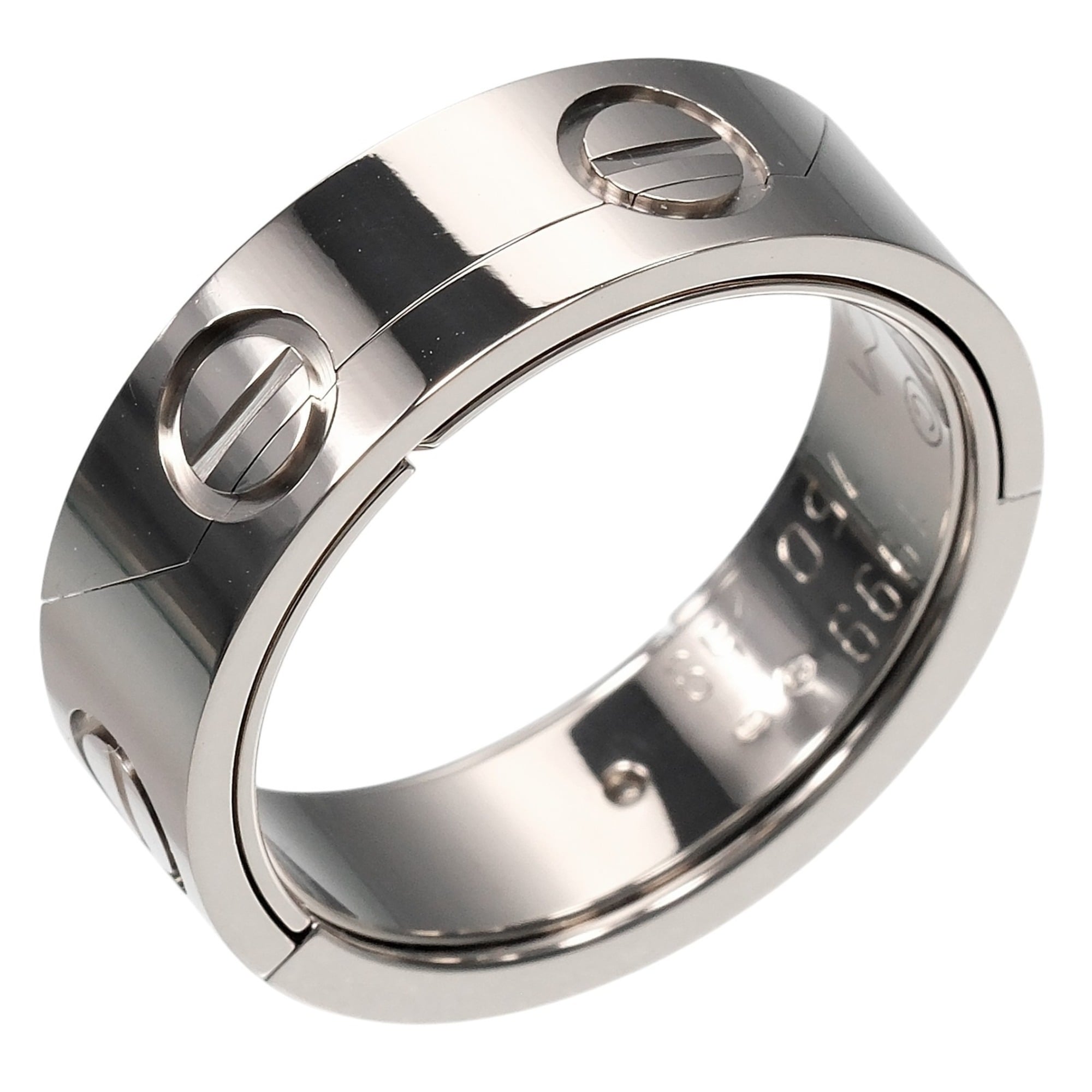 Cartier Astro Love Ring, Size 19, 18K White Gold, Approx. 14.63g