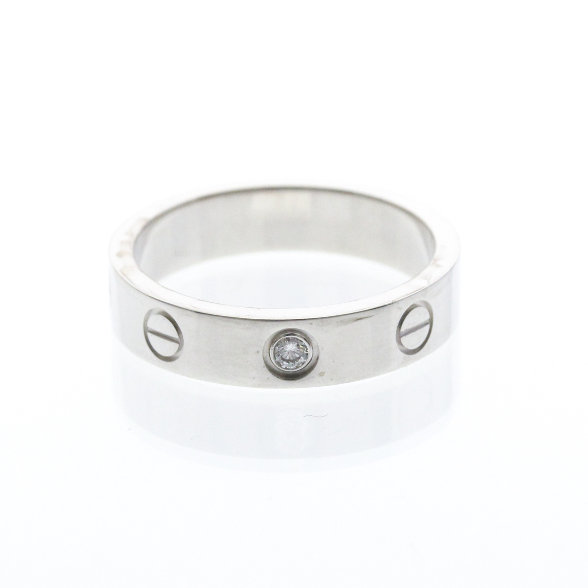Cartier Mini Love Ring B4050500 White Gold (18K) Fashion No Stone Band Ring Silver