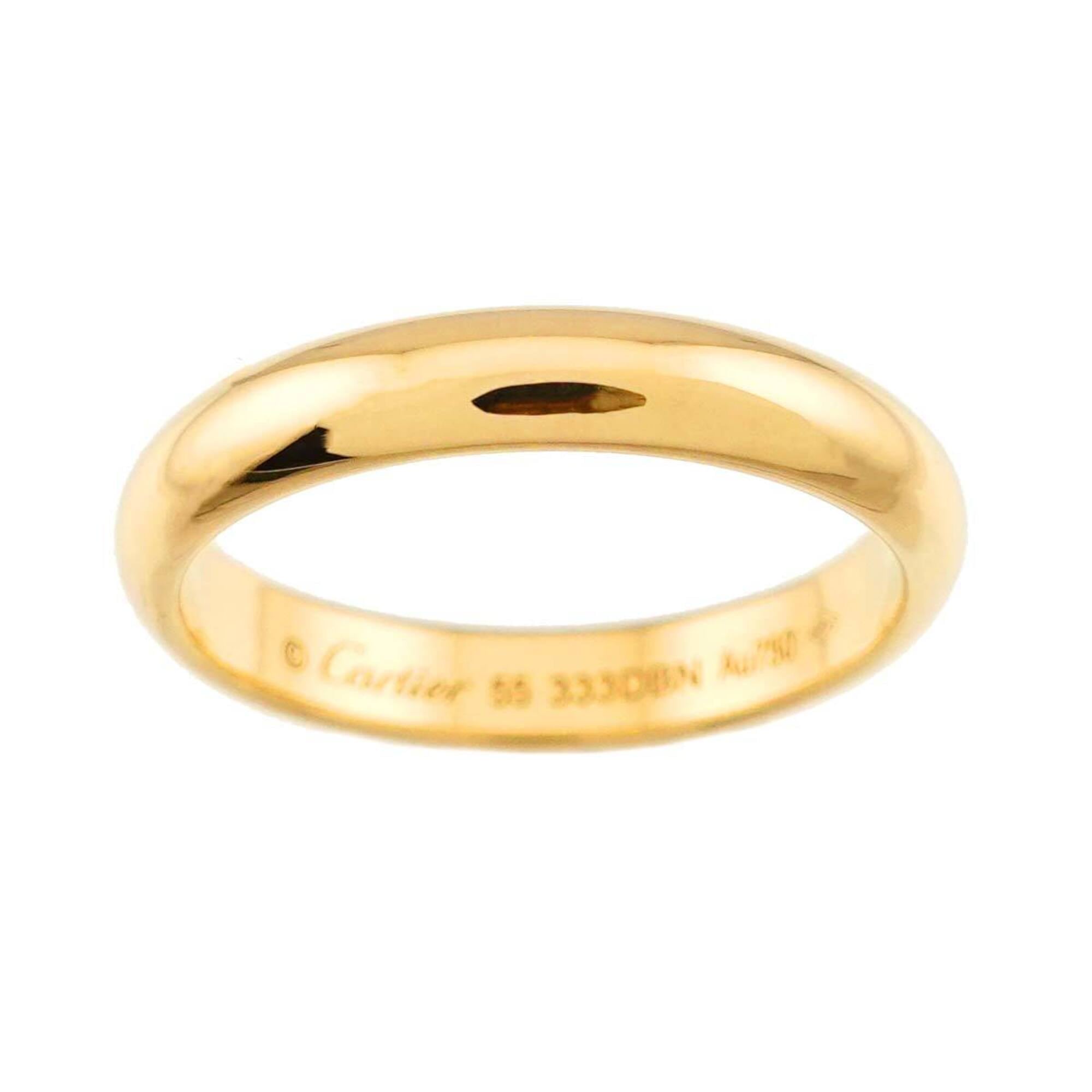 Cartier 1895 Classic Band Ring #55, 3.5mm wide, 18K YG Yellow Gold 750.
