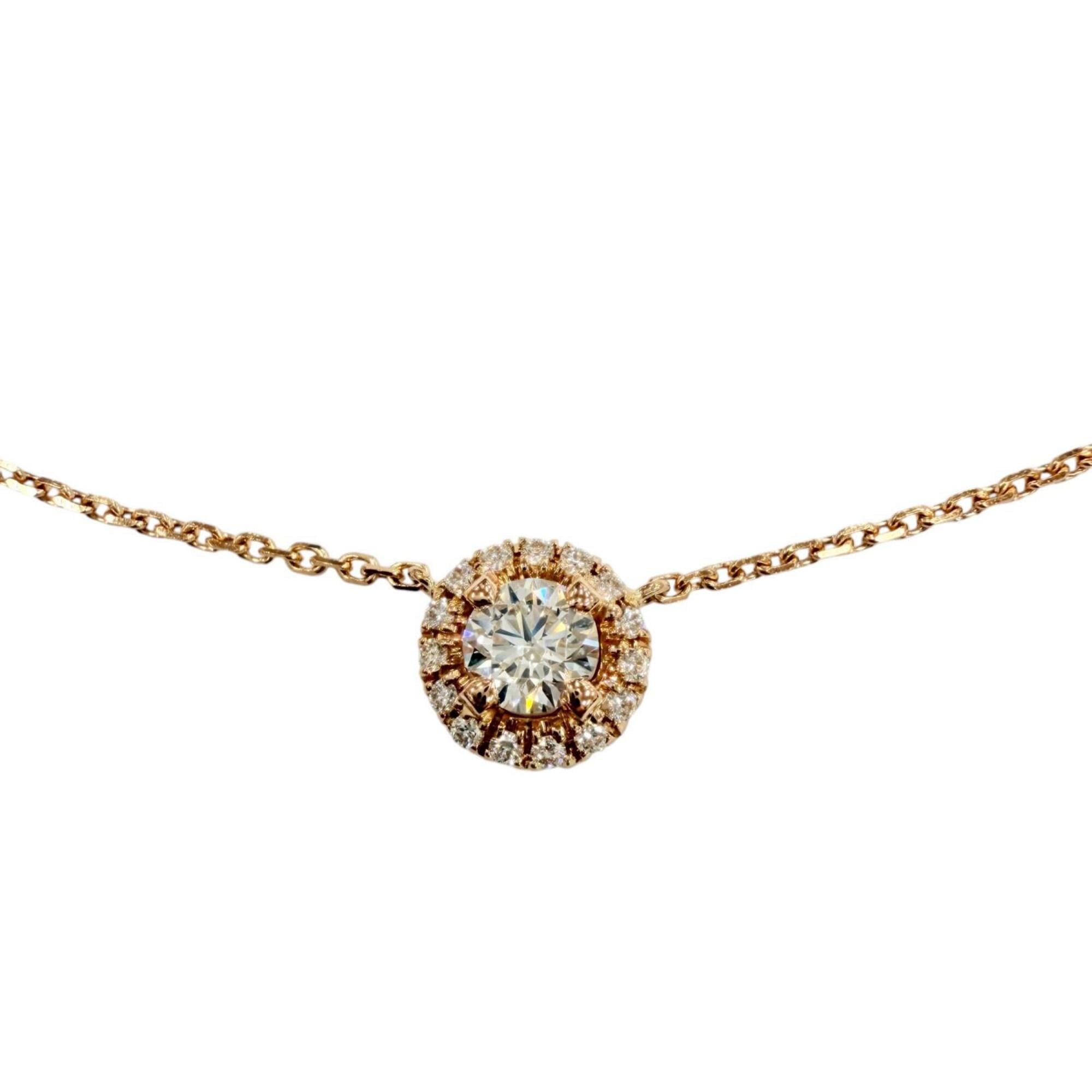 Cartier QFA600 DestinŽe GIA No.7416210966 750 (PG) Pink Gold Necklace with 16 Diamonds (0.24ct Cente