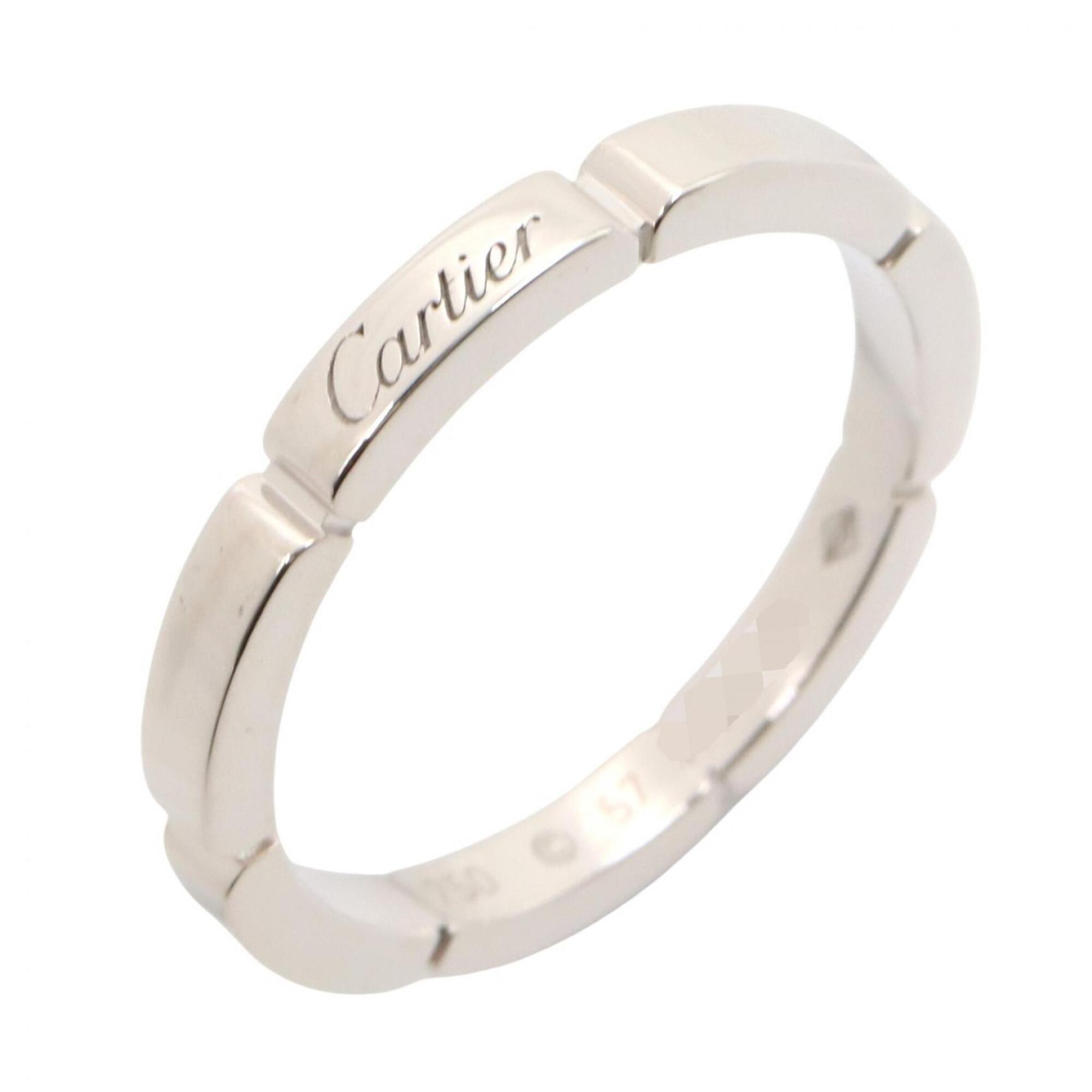 Cartier Maillon Panthre Ring, 18K White Gold (18KWG), Silver Tone, B4083500