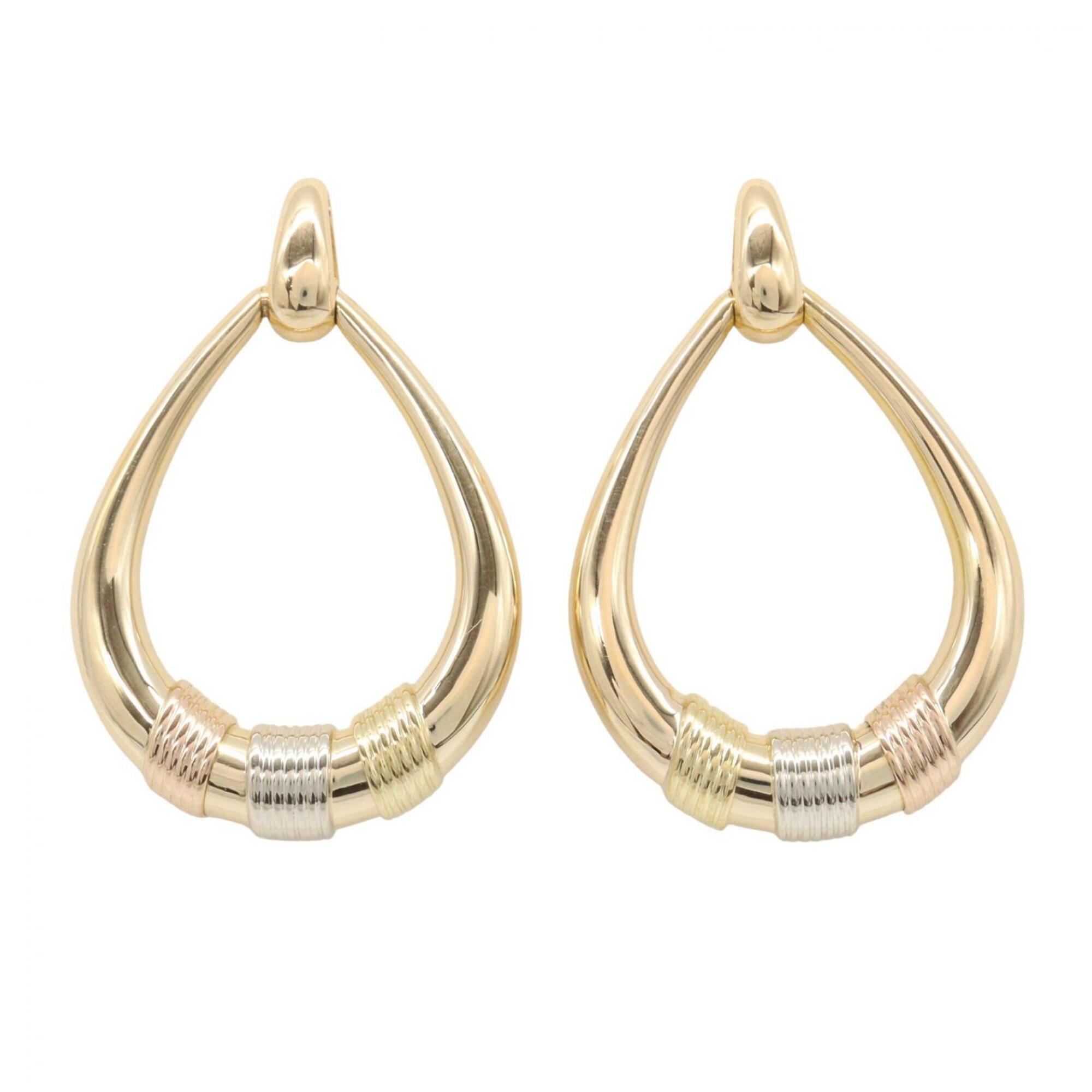 Cartier door knocker motif earrings. Jewelry available in 18K (yellow gold), 18KWG (white and 18KPG